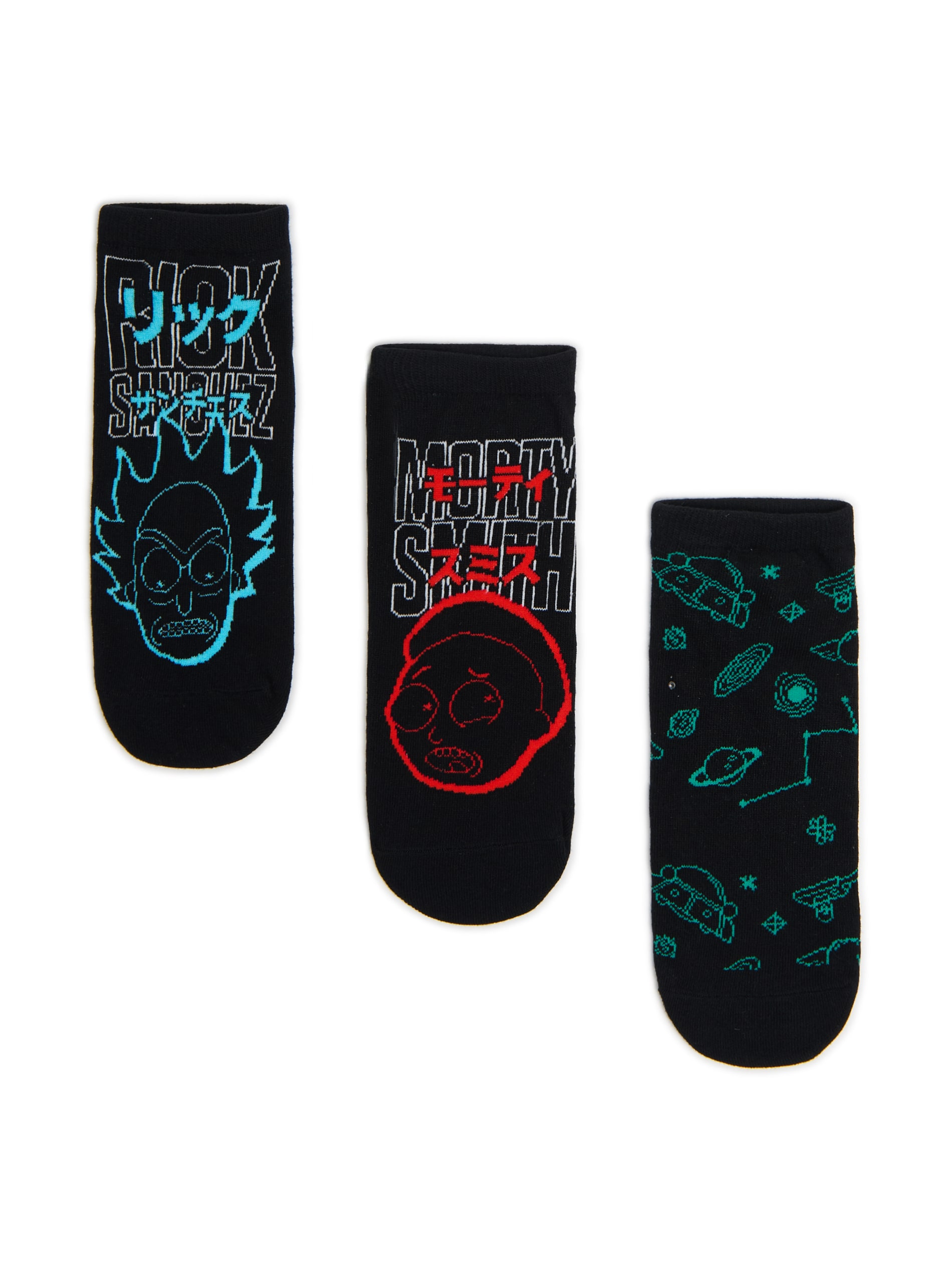 Cropp - 3 pár rövid zokni Rick and Morty - fekete termék 2. képe