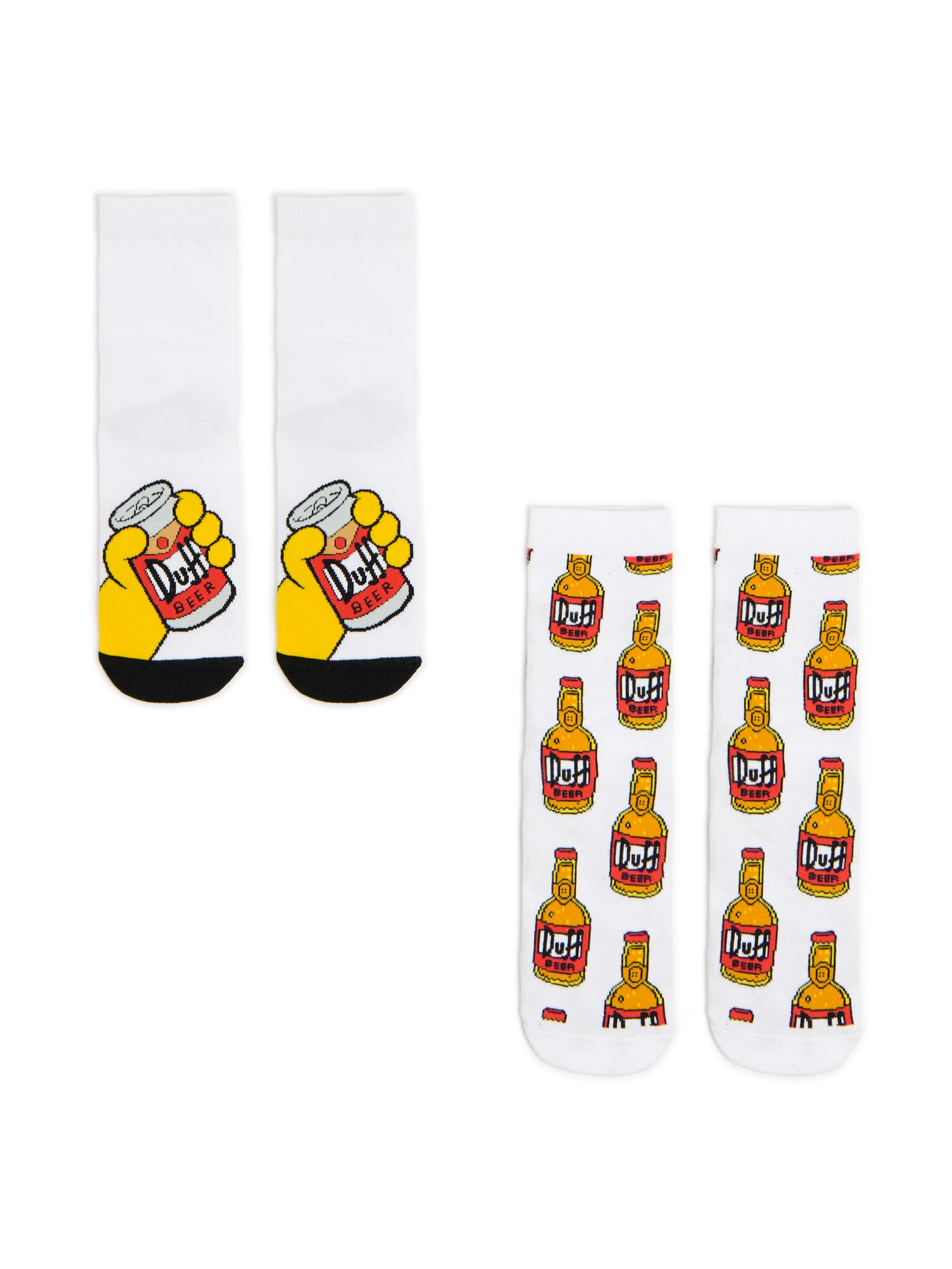 Cropp - 2 db nyomott mintás zokni The Simpsons - fehér termék 2. képe