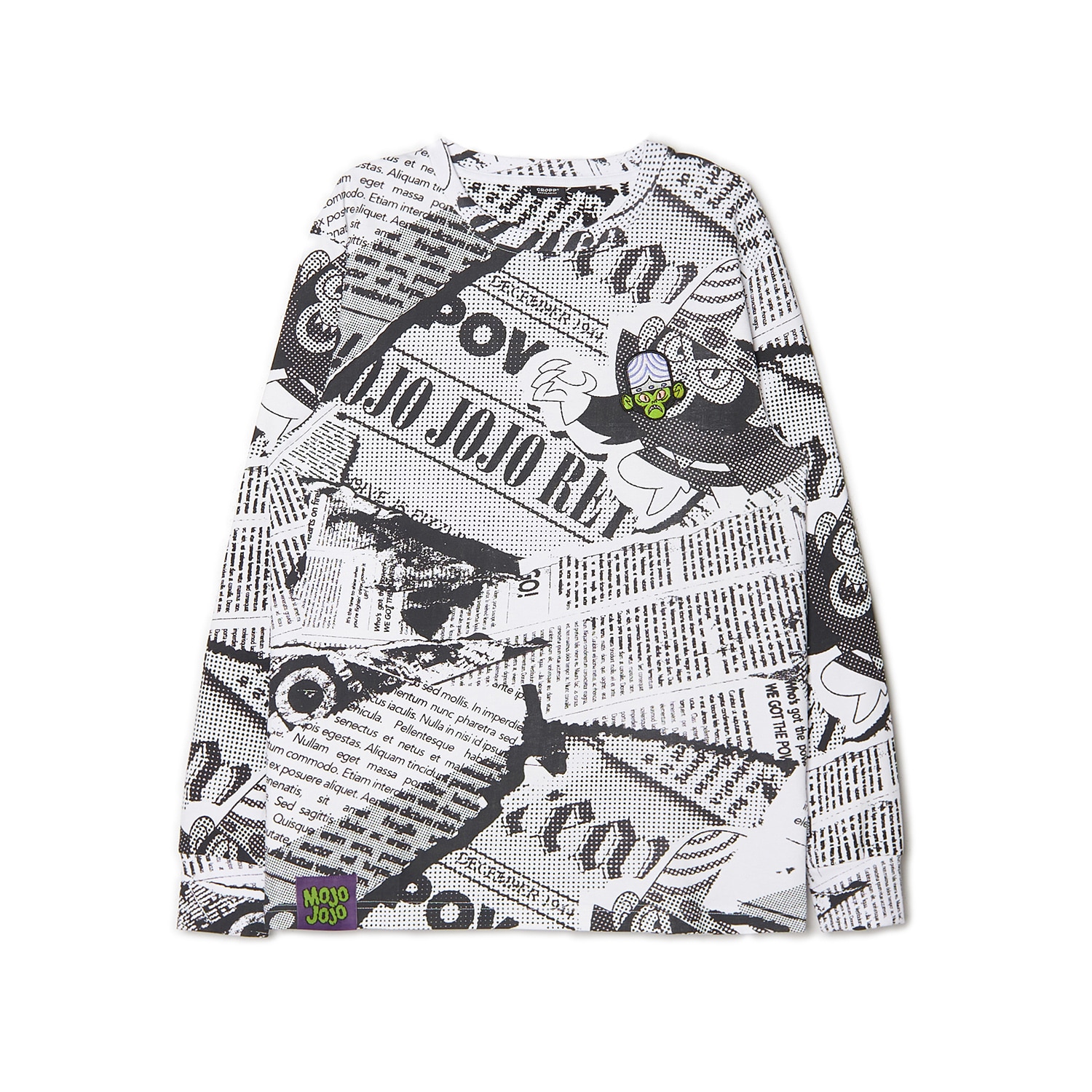 Cropp - tricou cu mânecă lungă mojo jojo - alb