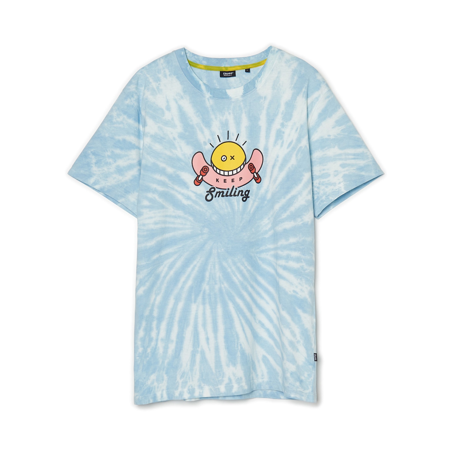 Cropp - t-shirt cu imprimeu - albastru