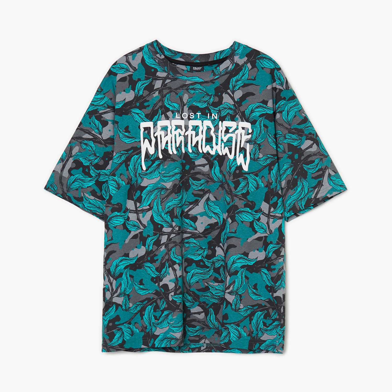 Cropp - t-shirt cu imprimeu - turcoaz