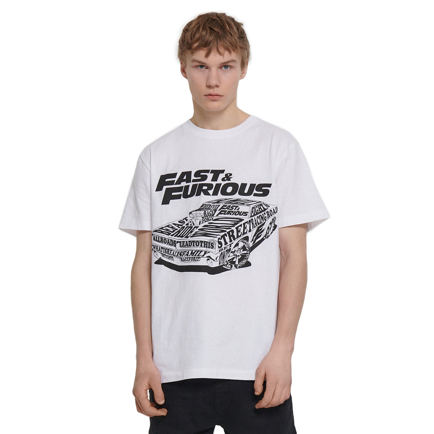 Cropp - Tricou Fast & Furious - Alb