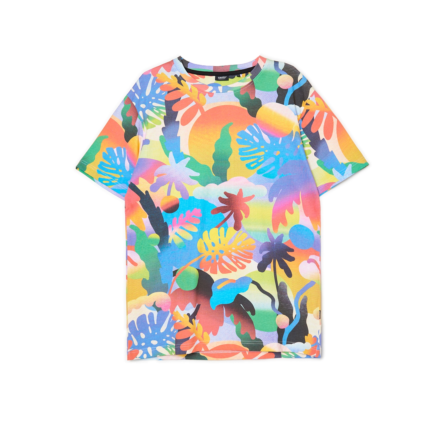 Cropp - tricou cu imprimeu multicolor all over - multicolor