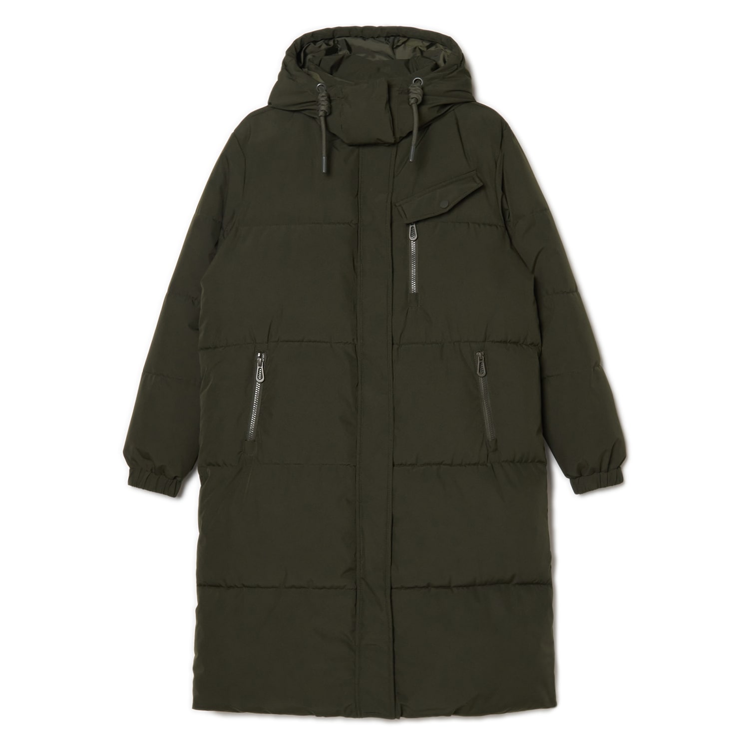 E-shop Cropp - Kabát s kapucňou - Khaki