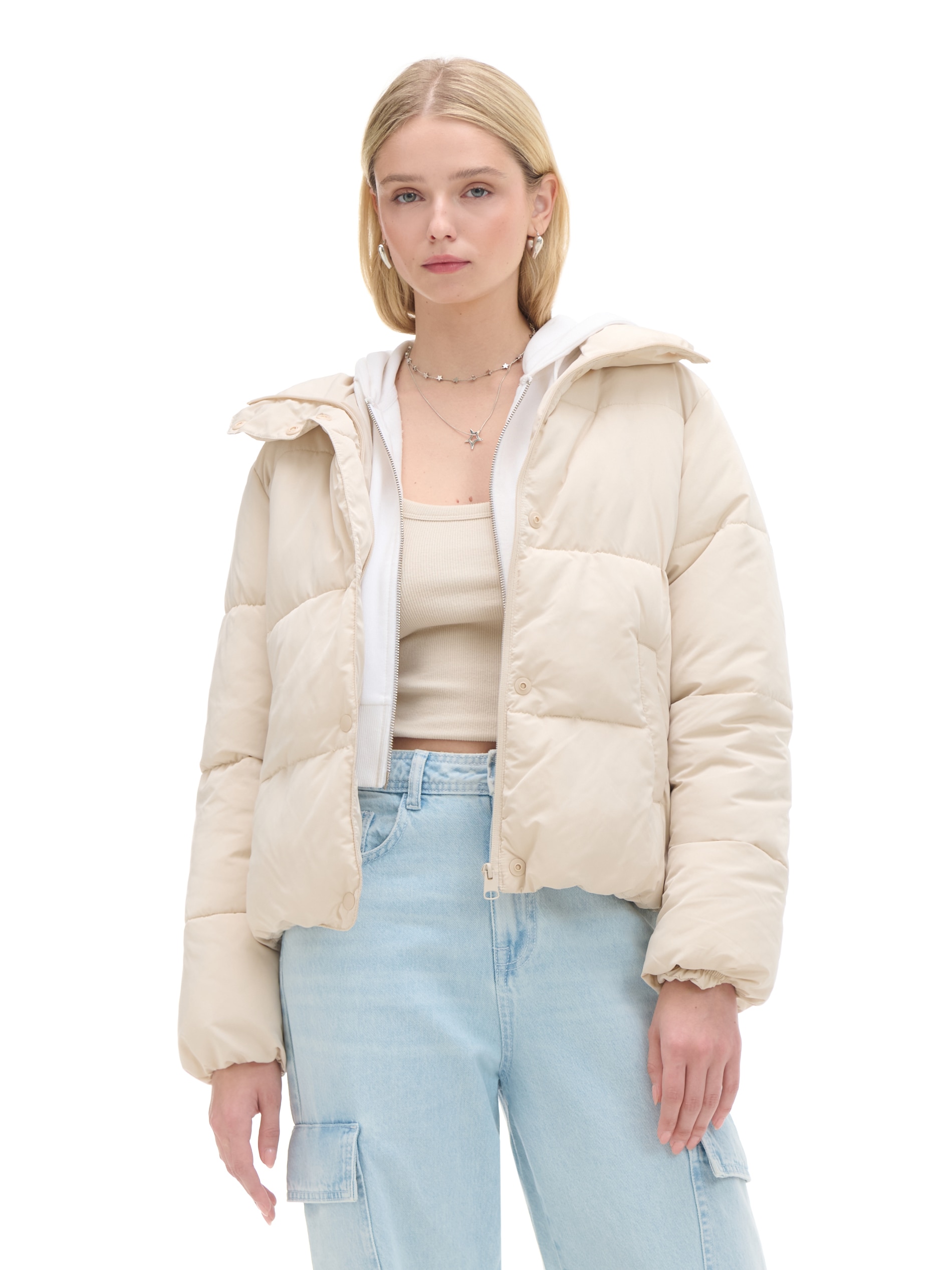 Cropp - Chaqueta Puffer Acolchada - Beige