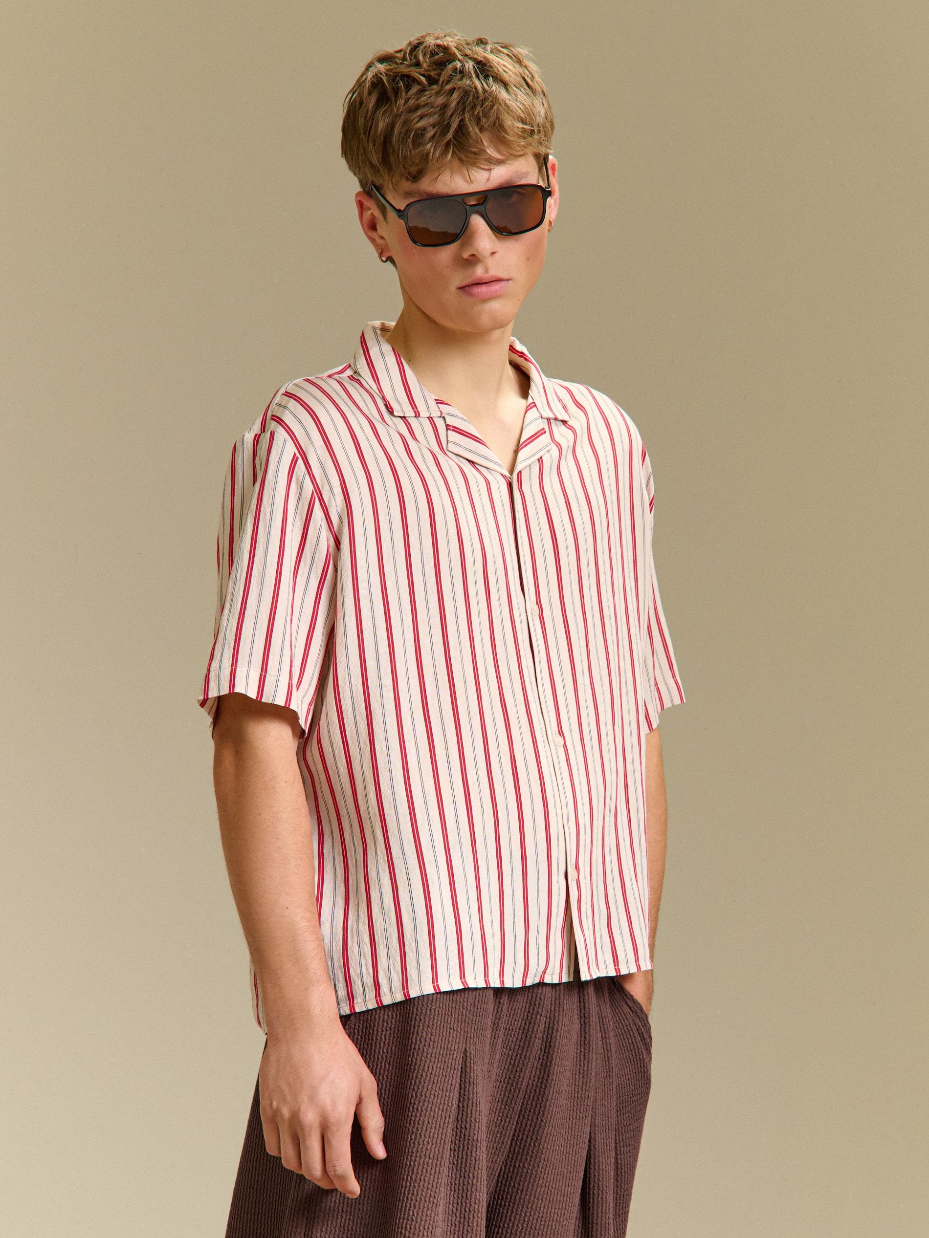 Cropp - Csíkos ing - cream termék 2. képe