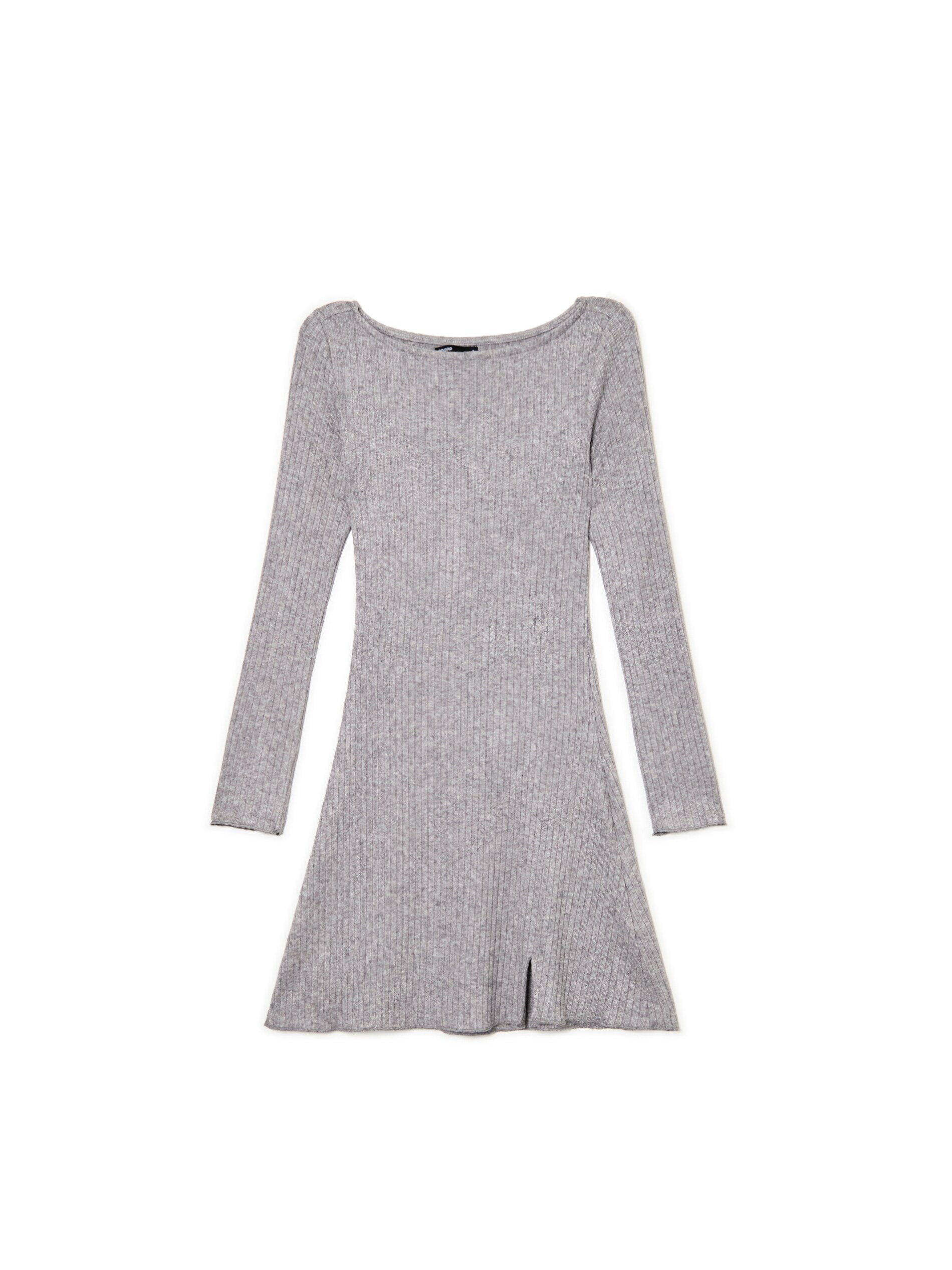 Cropp - Vestido Mini De Manga Larga - Gris Medio