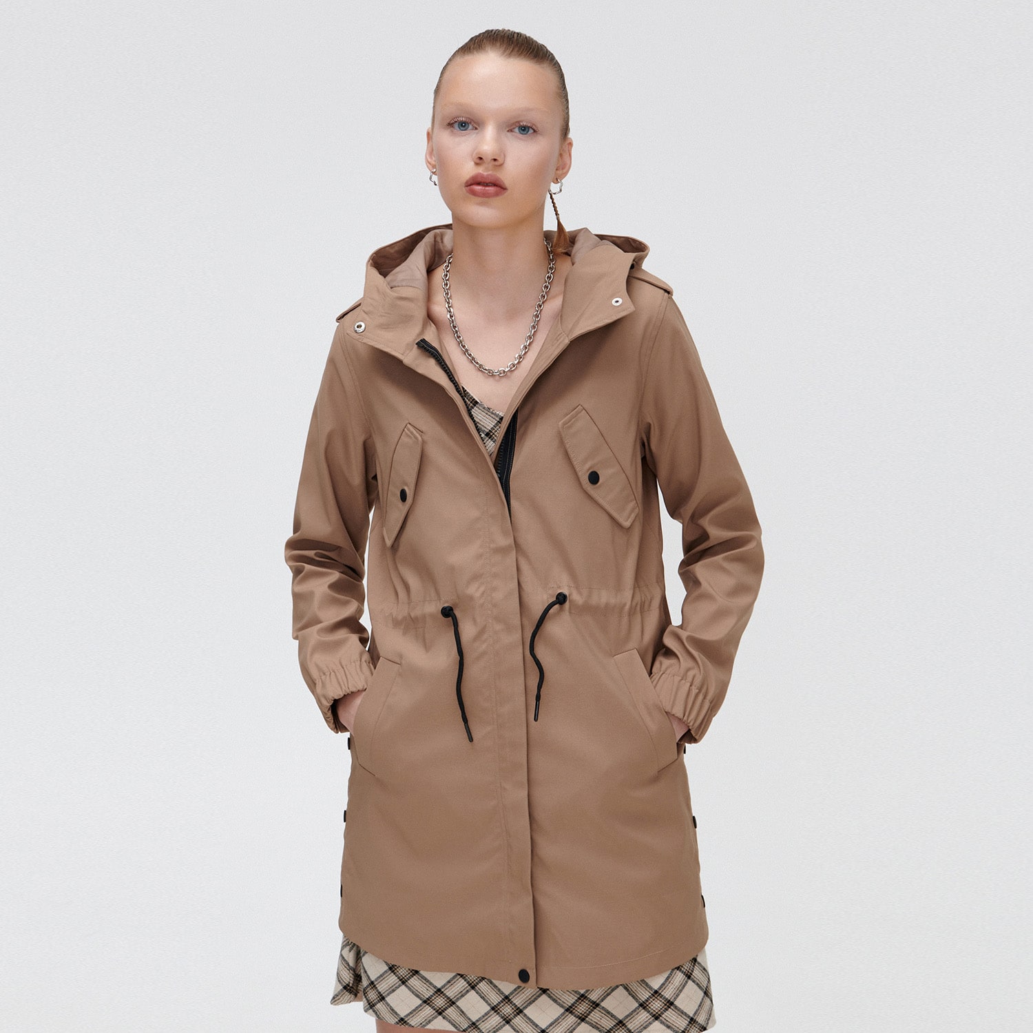 Cropp - parka cu glugă - bej