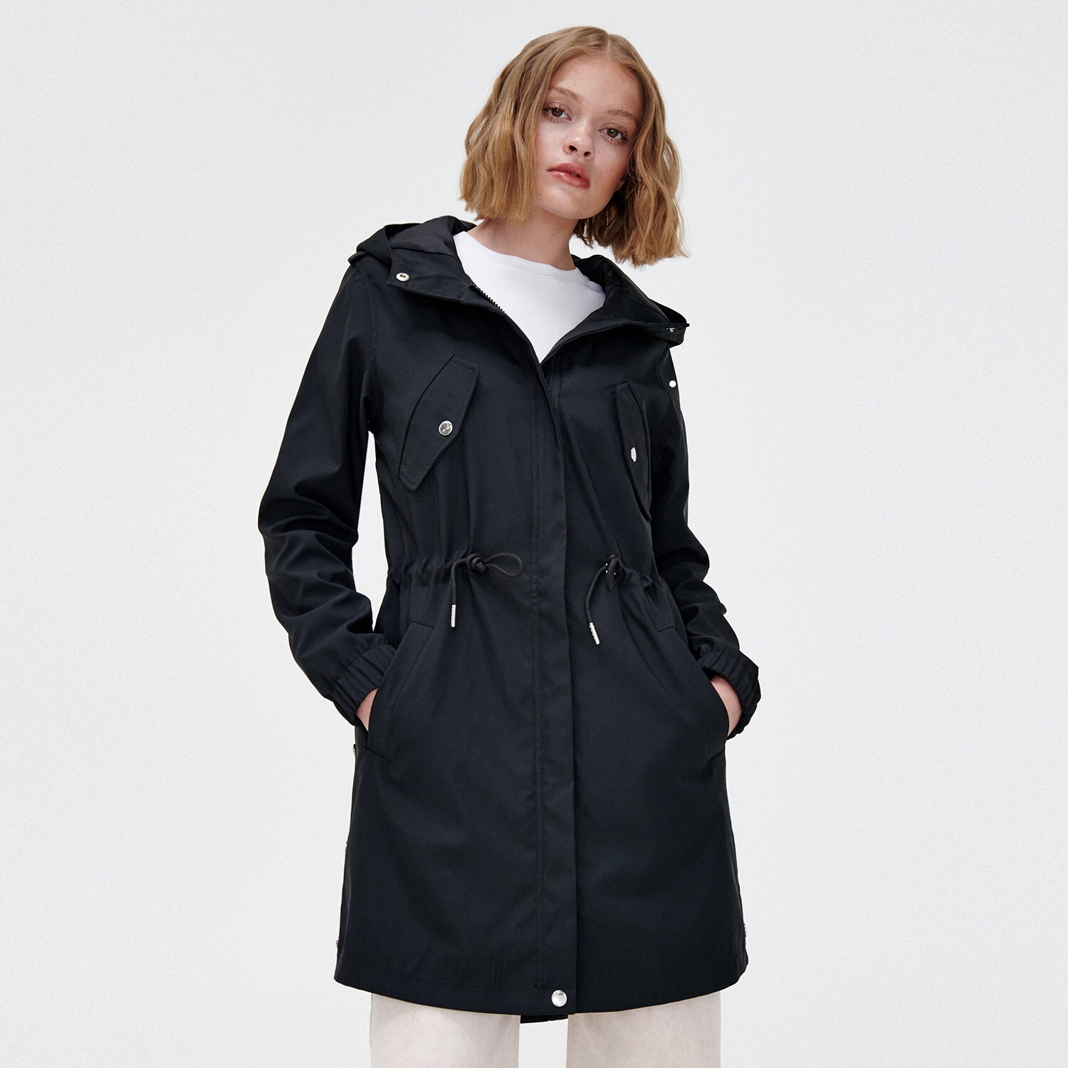 Cropp - parka cu glugă - negru