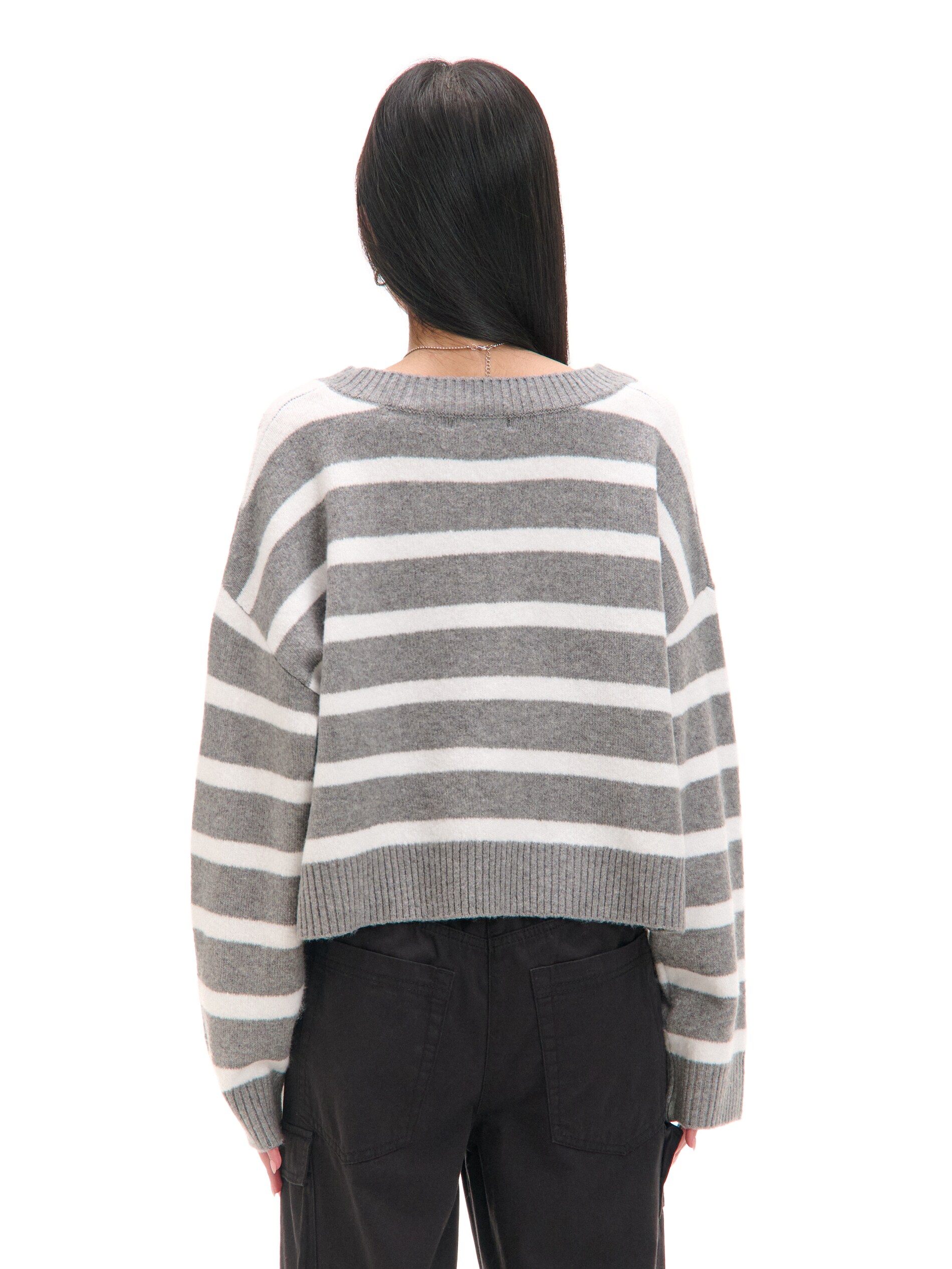 Cropp - Jersey A Rayas - Gris Medio