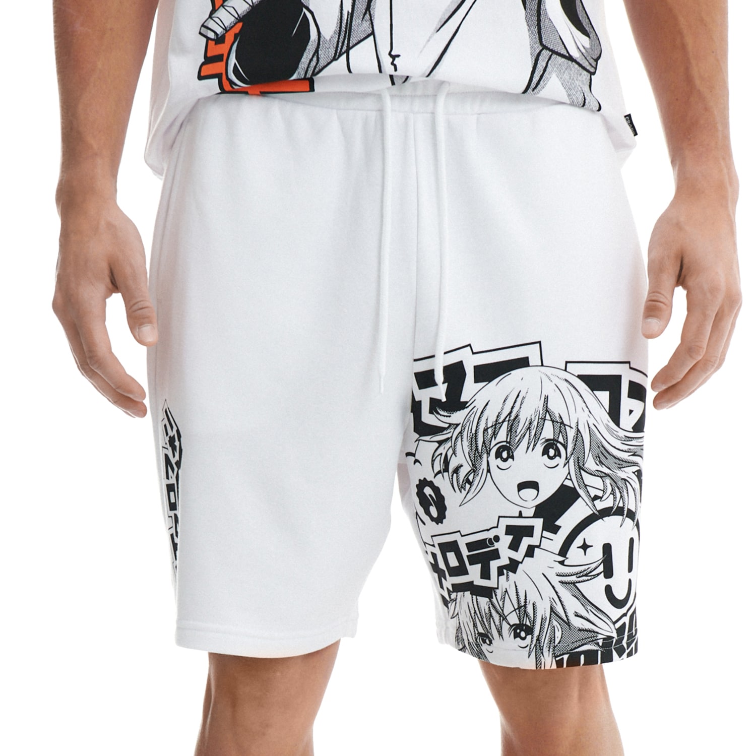 Cropp - pantaloni scurți de trening - alb