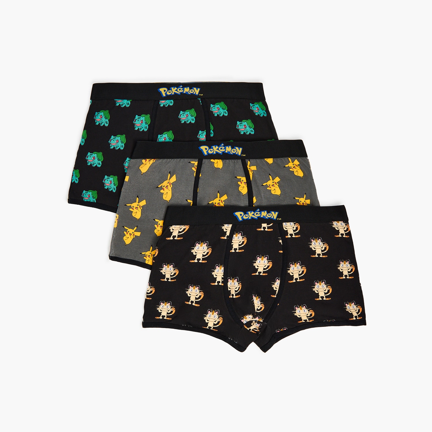 Cropp - set de 3 perechi de boxeri pokémon - negru