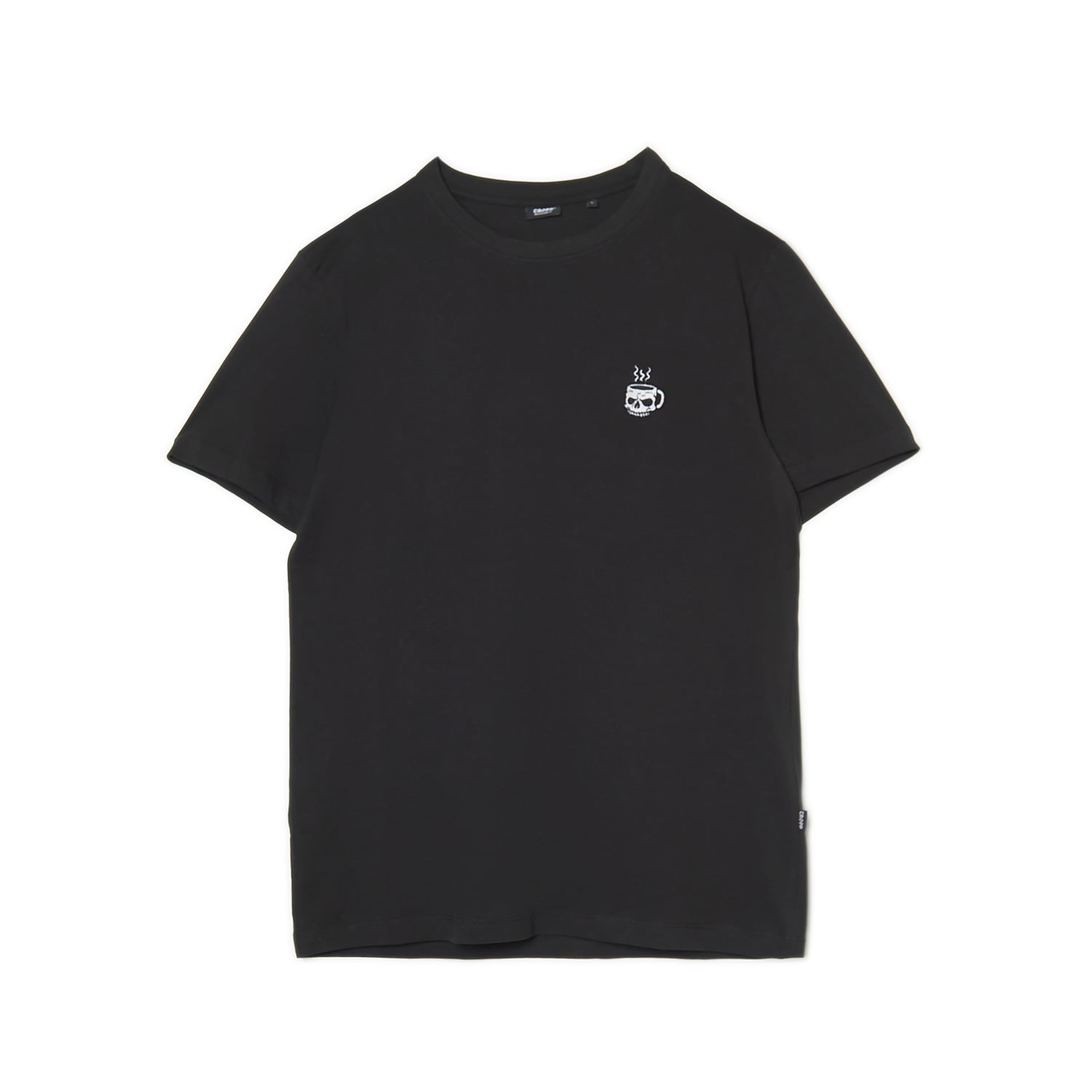 E-shop Cropp - Tričko s vyšívaným detailom - Čierna
