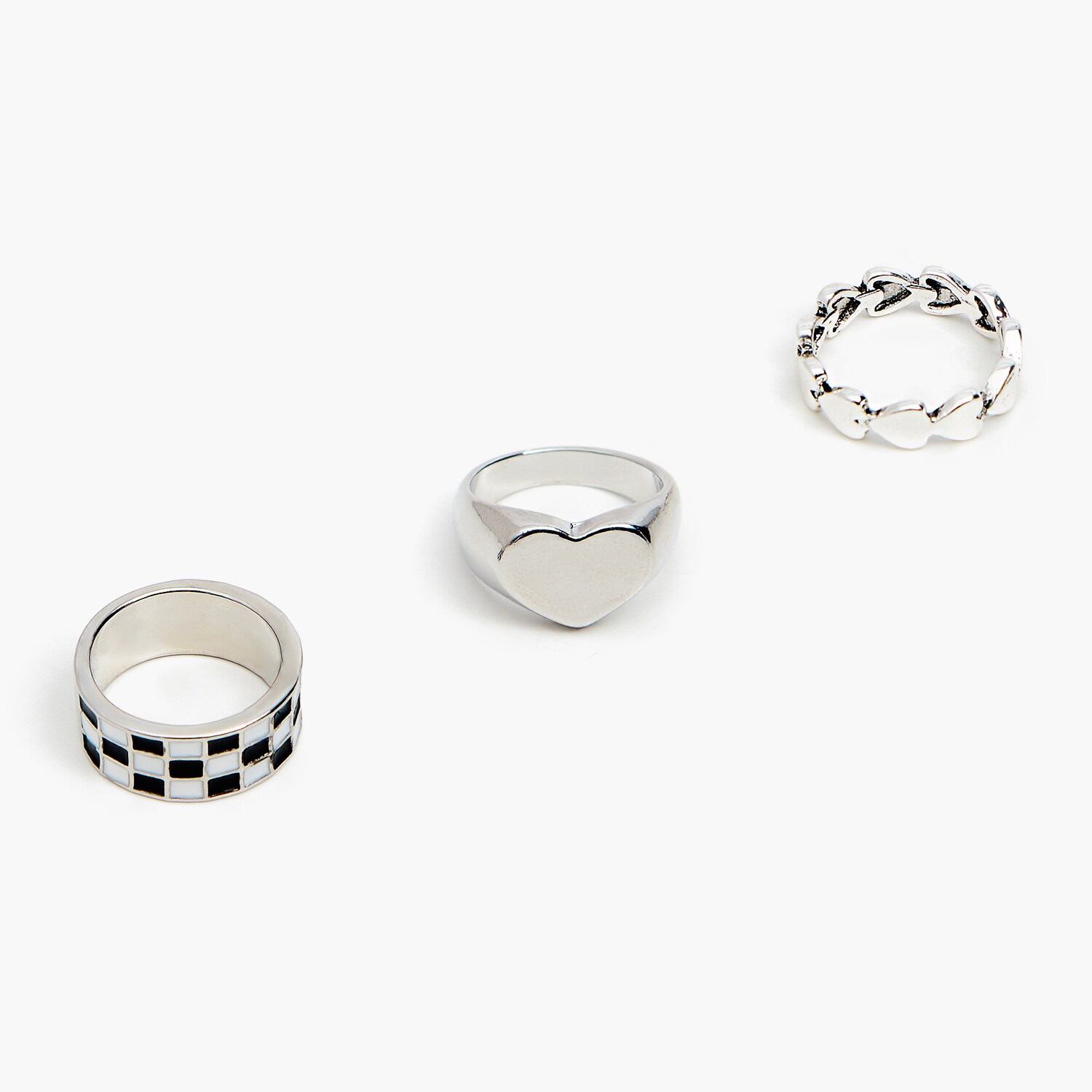 Cropp - set de 3 inele - argintiu