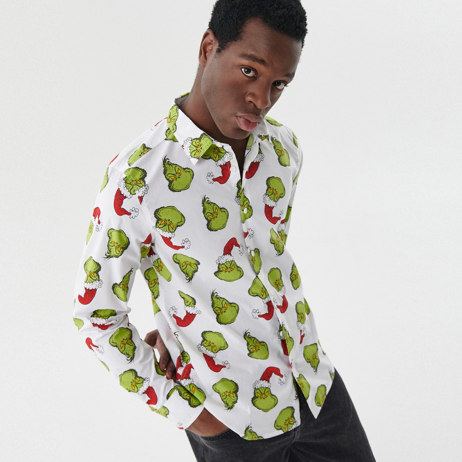 Cropp - tricou de crăciun grinch - alb