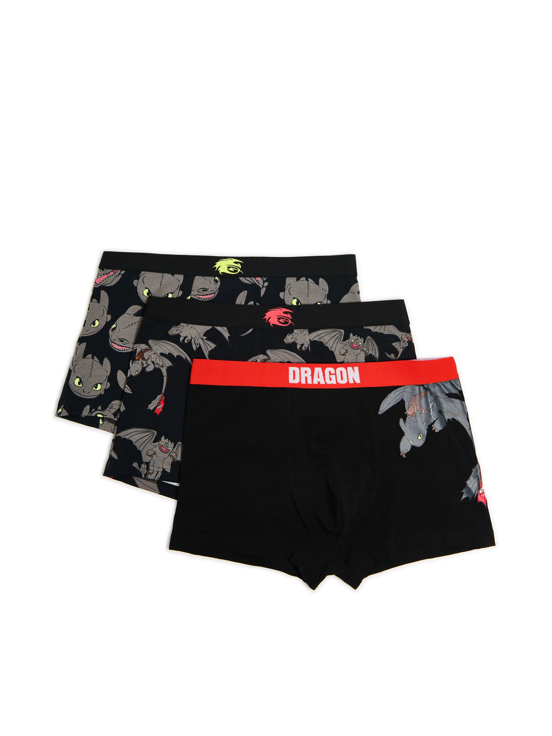 Cropp - 3 darab mintás női boxeralsó How to Train Your Dragon - fekete termék 2. képe