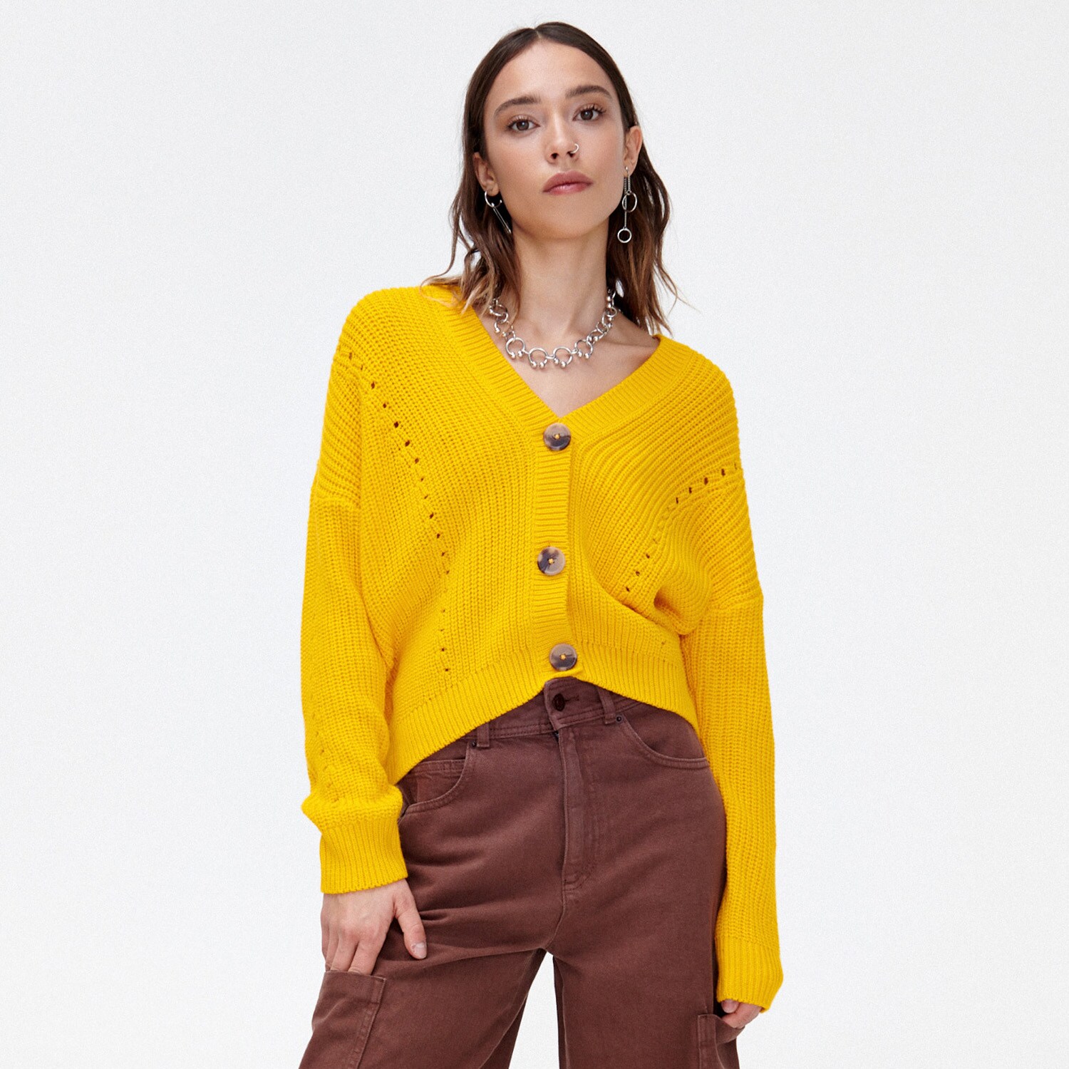 Cropp - cardigan - oranj