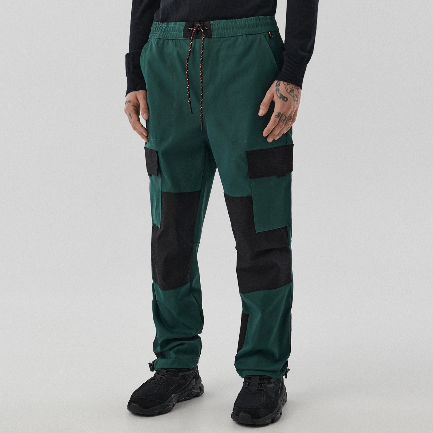 Cropp - pantaloni cargo cu buzunare - turcoaz
