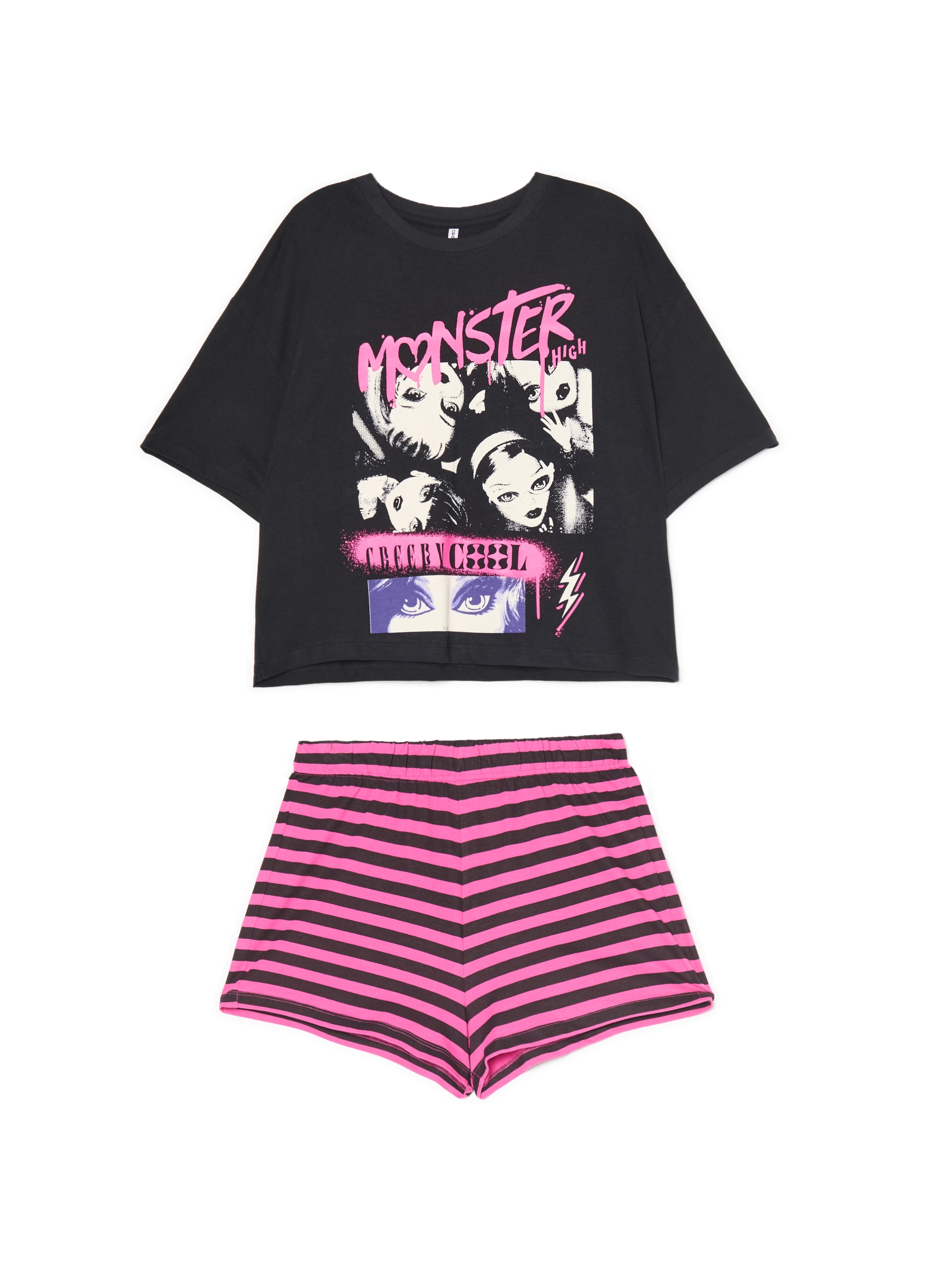 Cropp - Kétrészes pizsamaszett Monster High - fekete termék 2. képe
