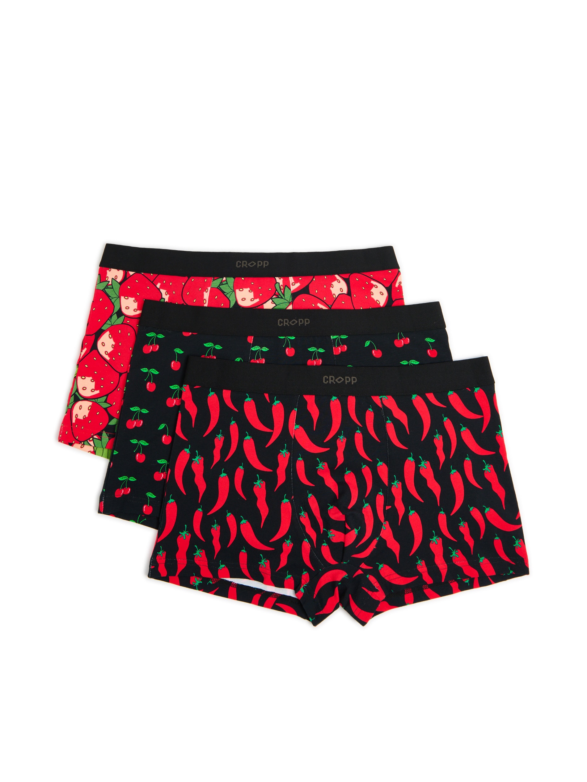 Cropp - 3 darab mintás női boxeralsó - piros termék 2. képe