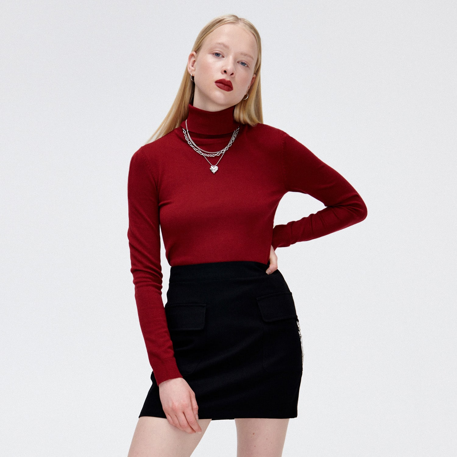 Cropp - pulover - bordo