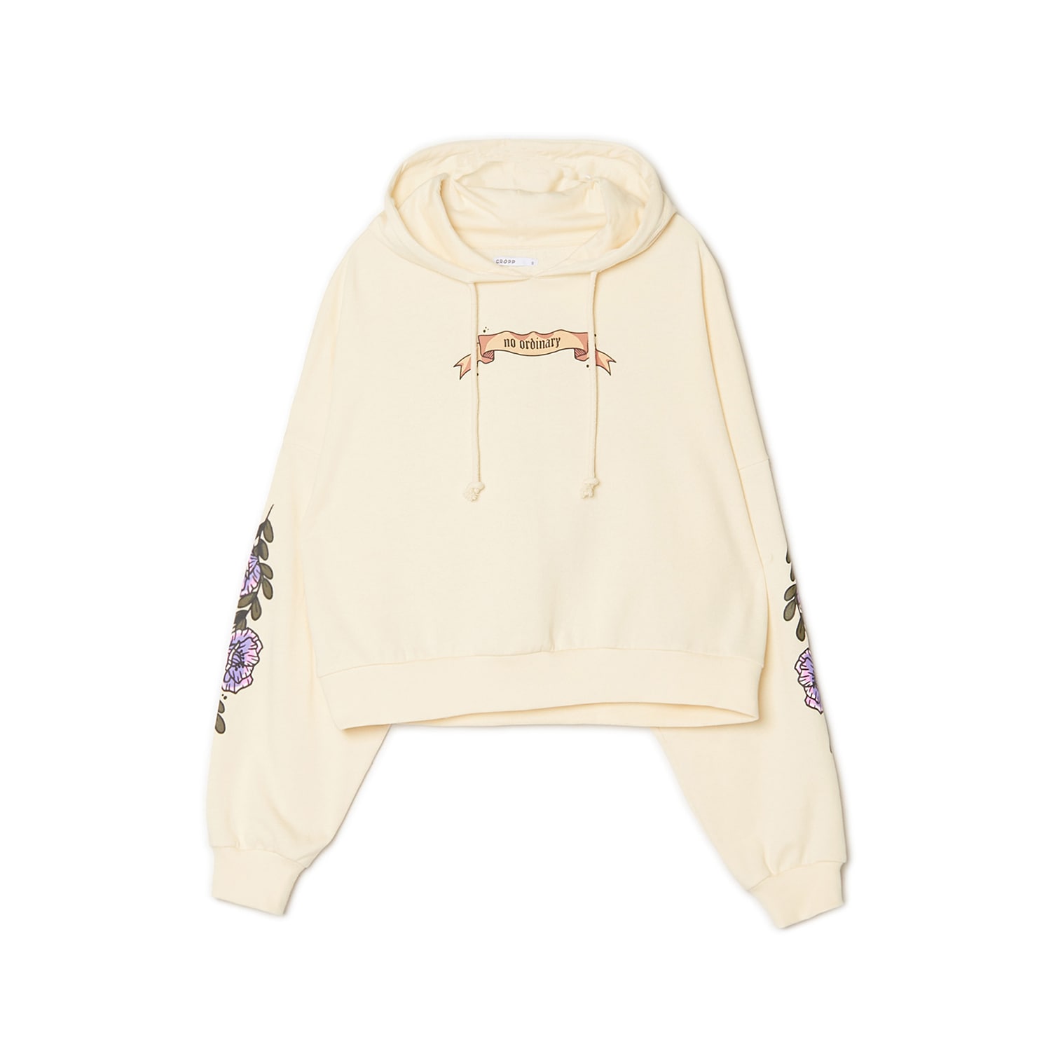 Cropp - Bluza oversize cu gluga - Ivory