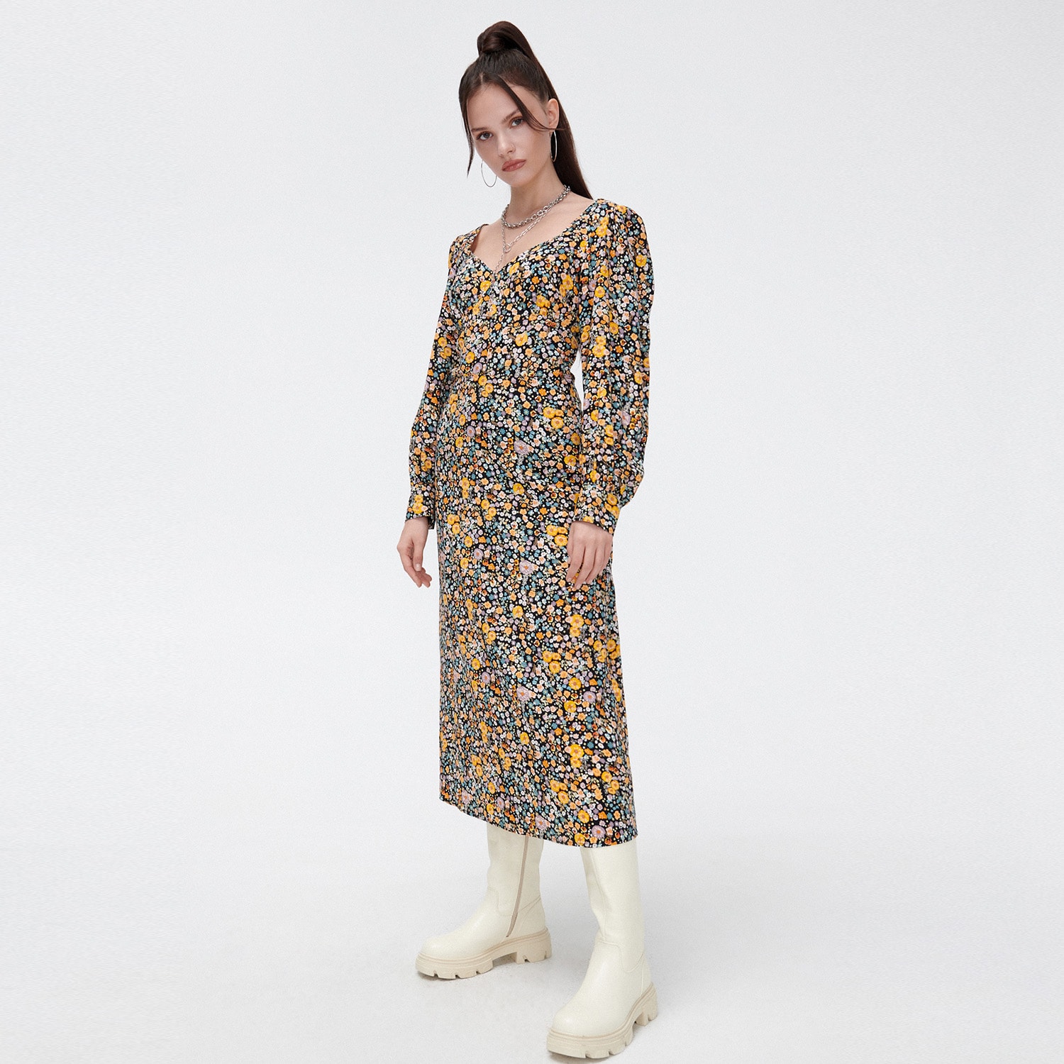 Cropp - rochie pentru femei - oranj