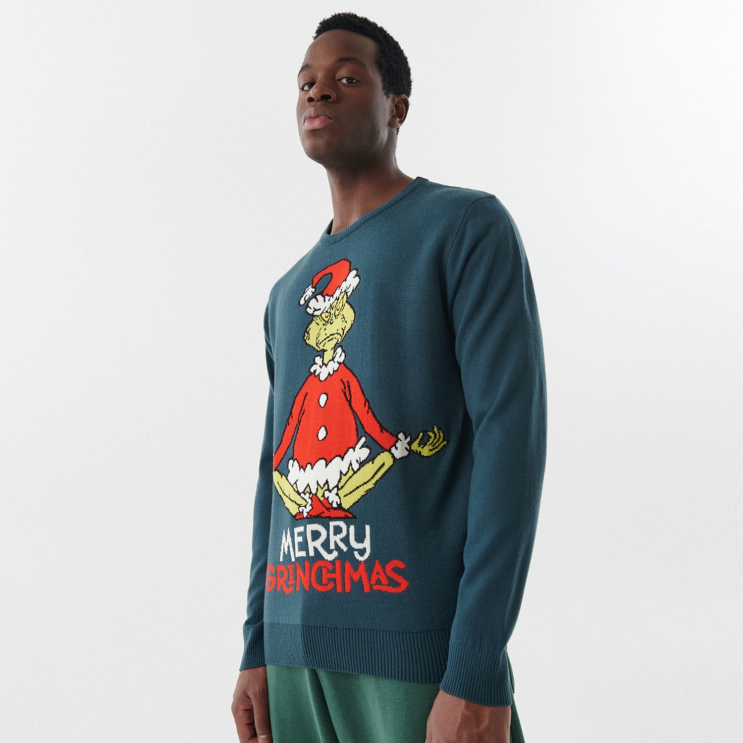 Cropp - pulover de crăciun cu grinch - verde