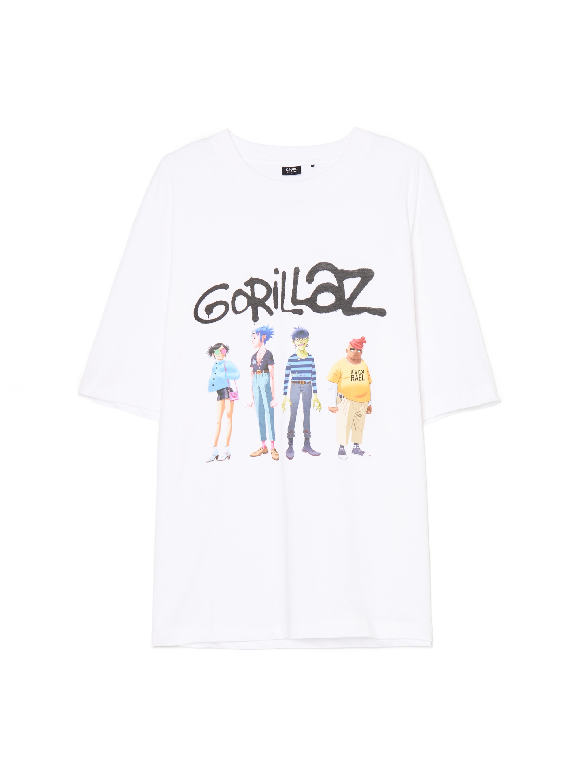 Cropp - Nyomott mintás fehér póló Gorillaz - fehér termék 2. képe