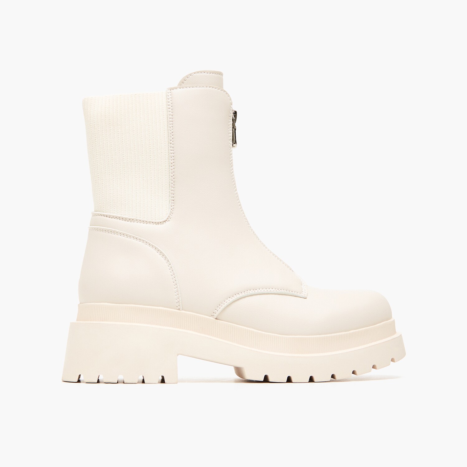 Cropp - botine - ivory