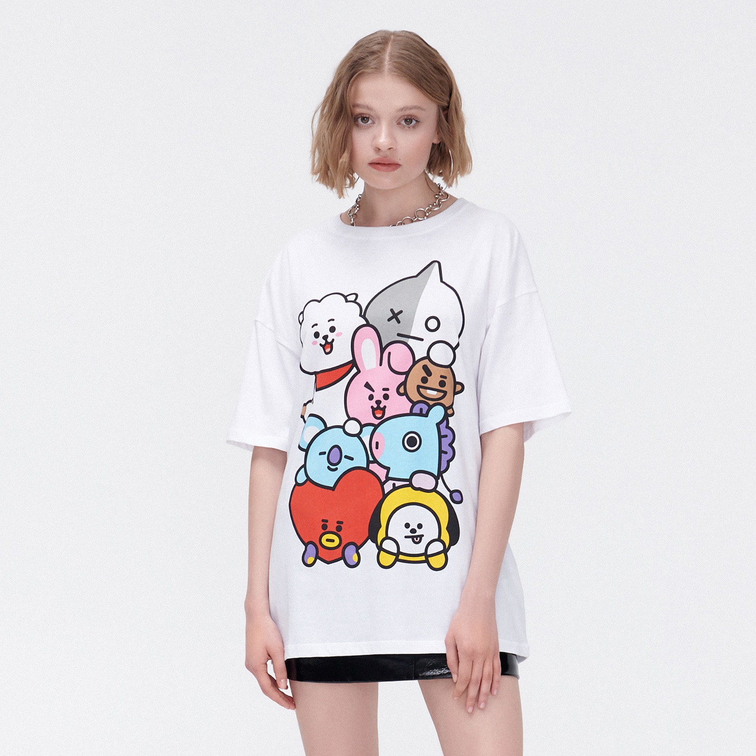 Cropp - tricou bt21 - alb