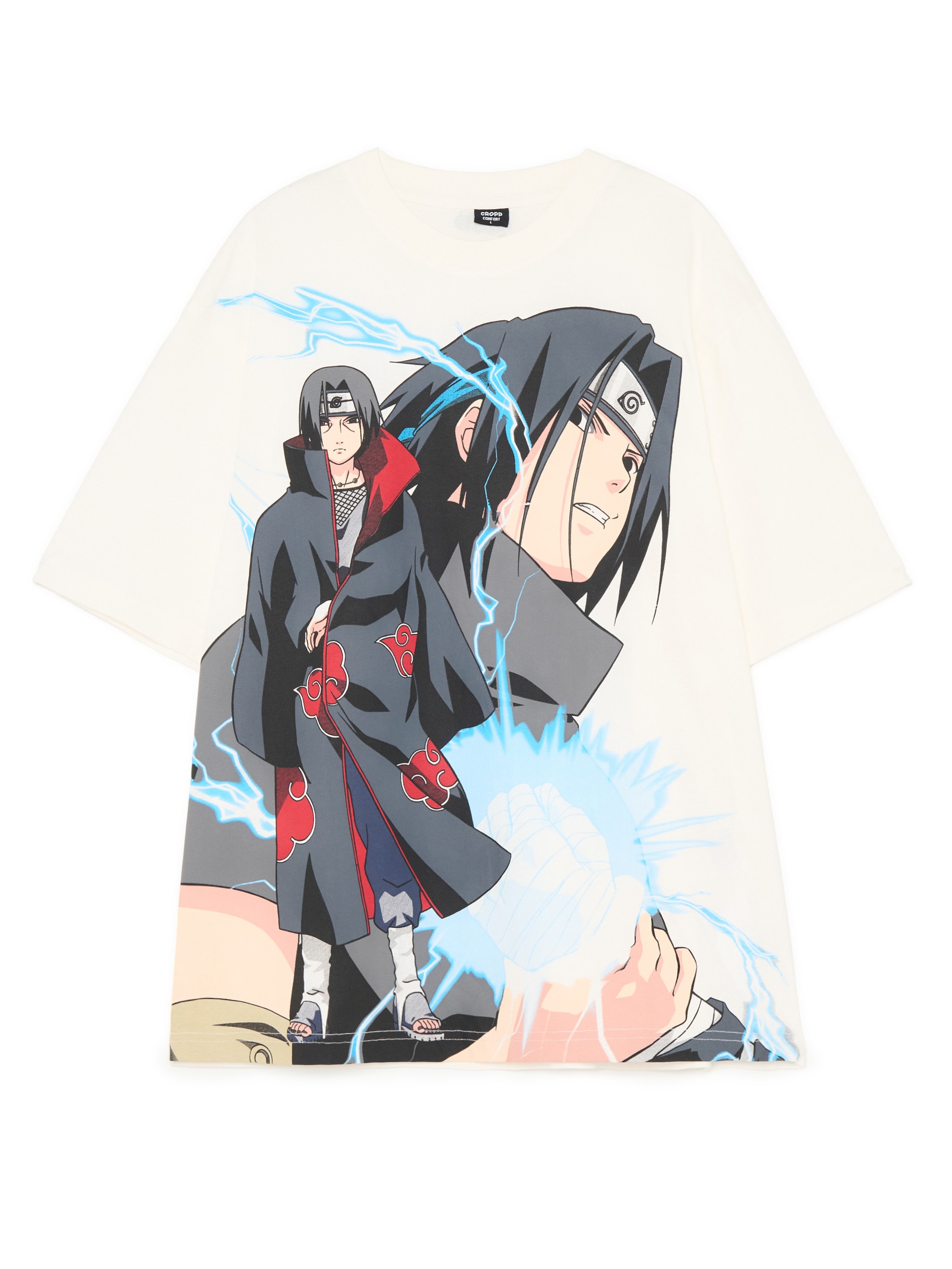 Cropp - Nyomott mintás póló Sasuke - cream termék 2. képe