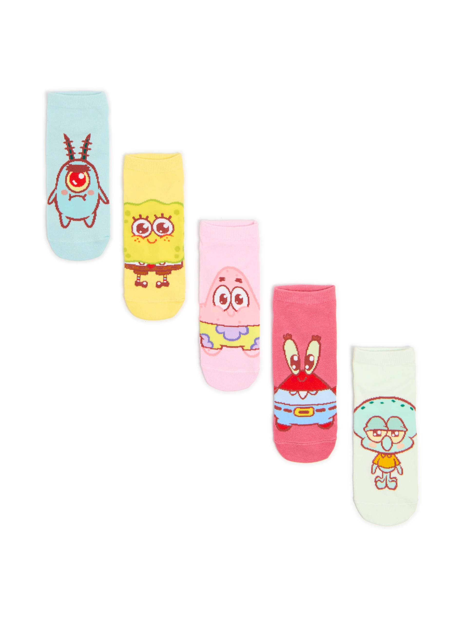 Cropp - 5 pár mintás zokni SpongeBob SquarePants - többszínű termék 2. képe