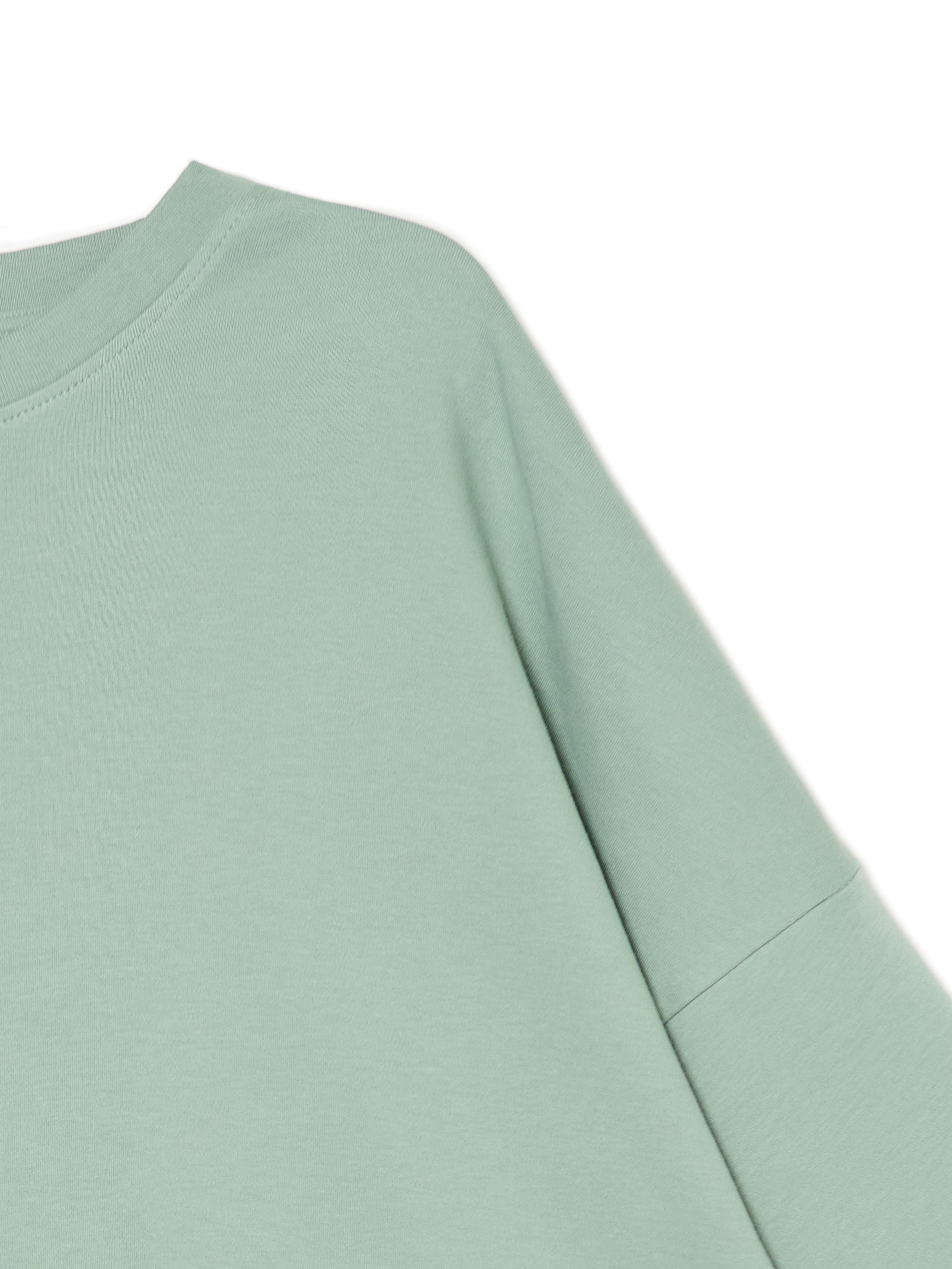 Cropp - T-shirt Oversize - Verde Pallido