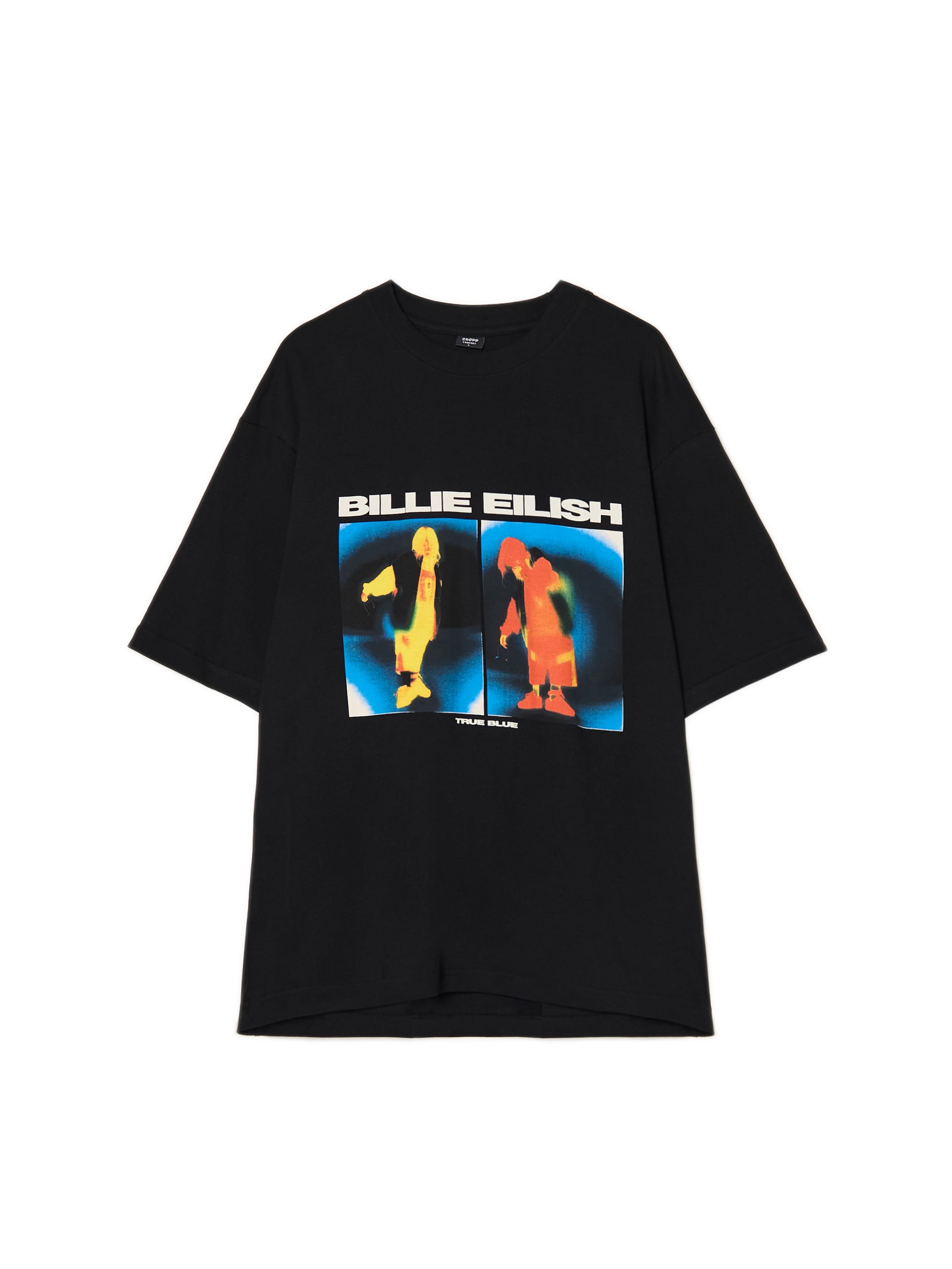 Cropp - Nyomott mintás fekete póló Billie Eilish - fekete termék 2. képe