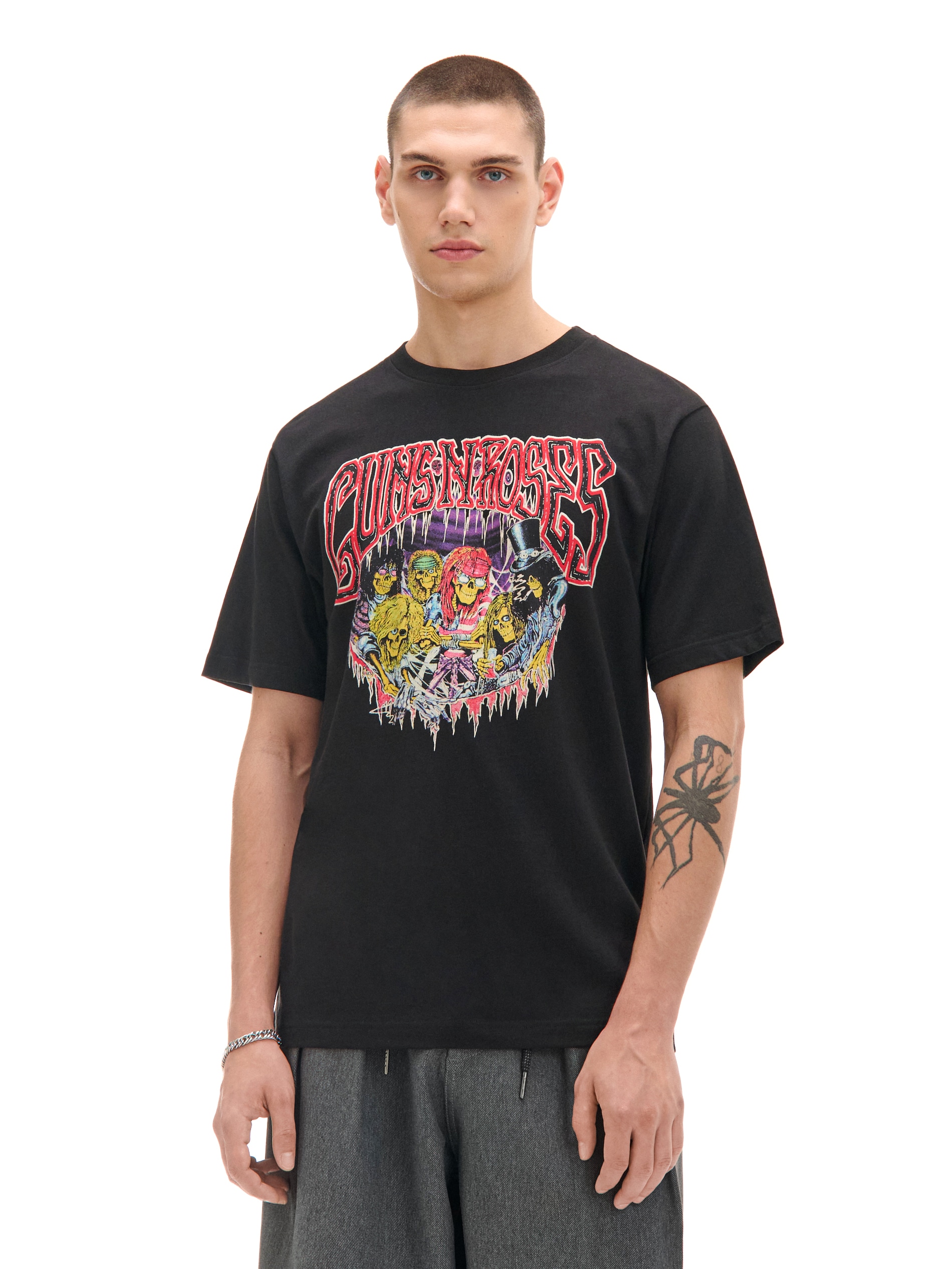 Cropp - T-shirt Nera Con Stampa Guns N' Roses - Nero