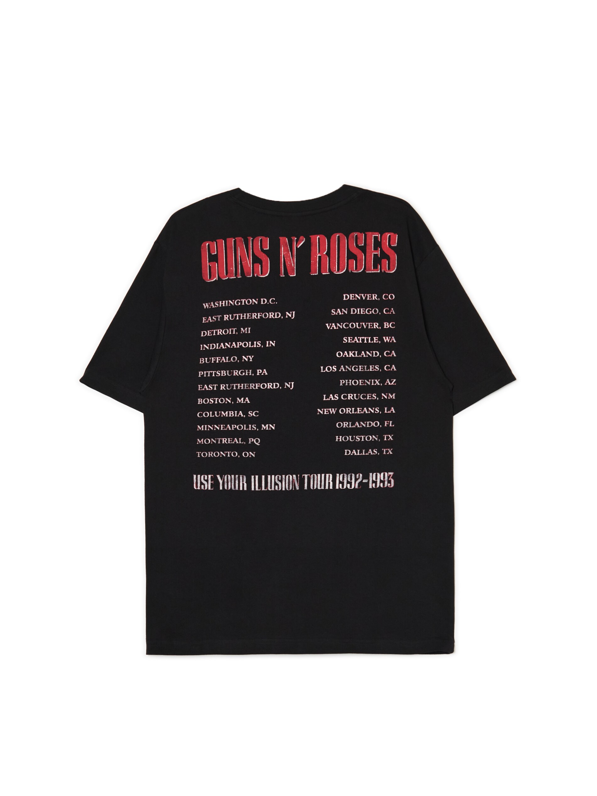 Cropp - T-shirt Nera Con Stampa Guns N' Roses - Nero