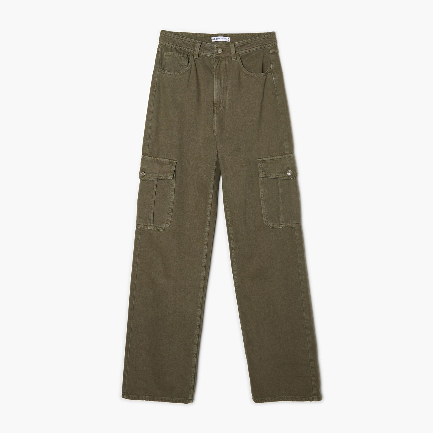 Cropp - blugi straight - verde