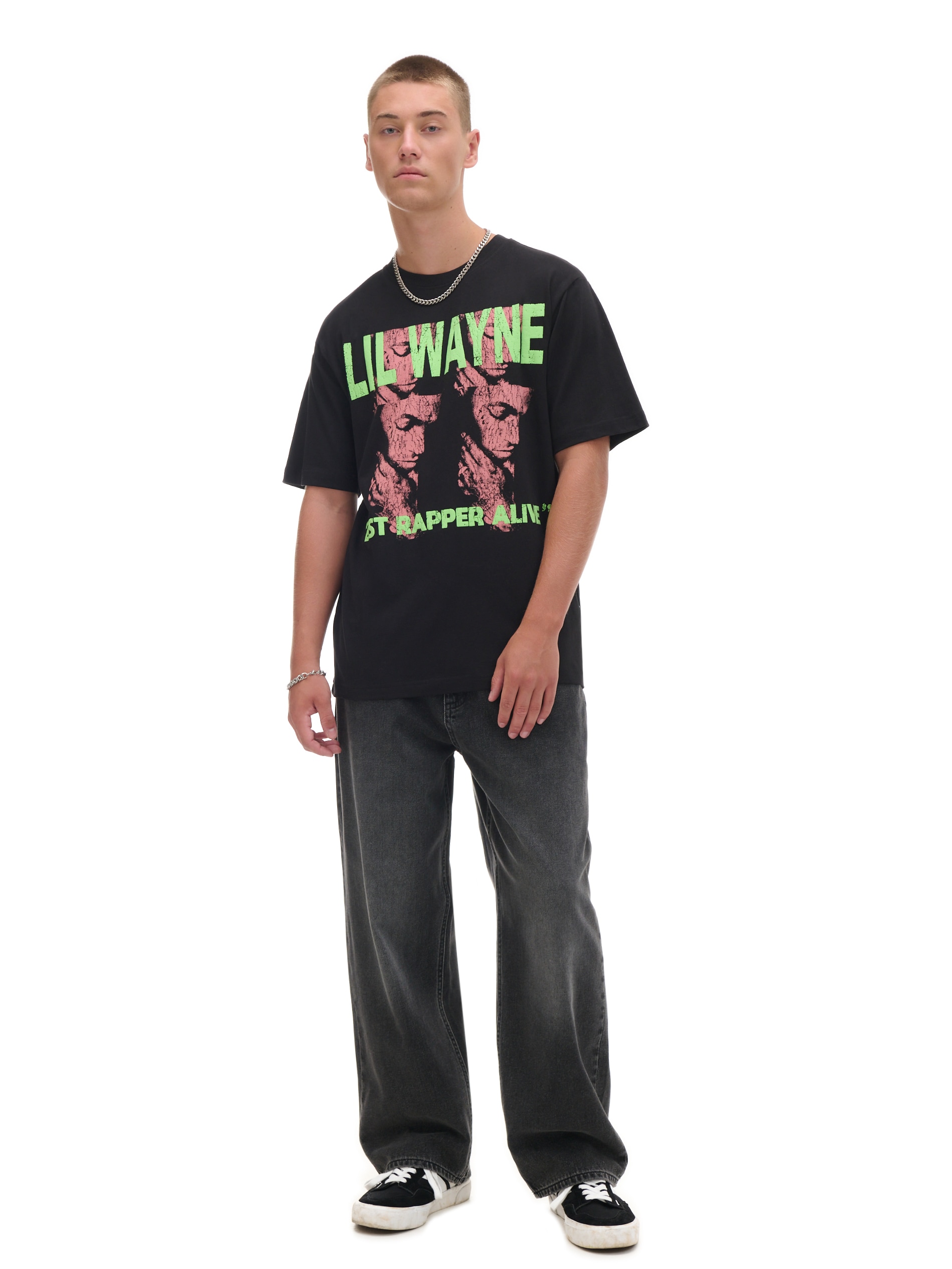 Cropp - T-shirt Con Stampa Lil Wayne - Nero