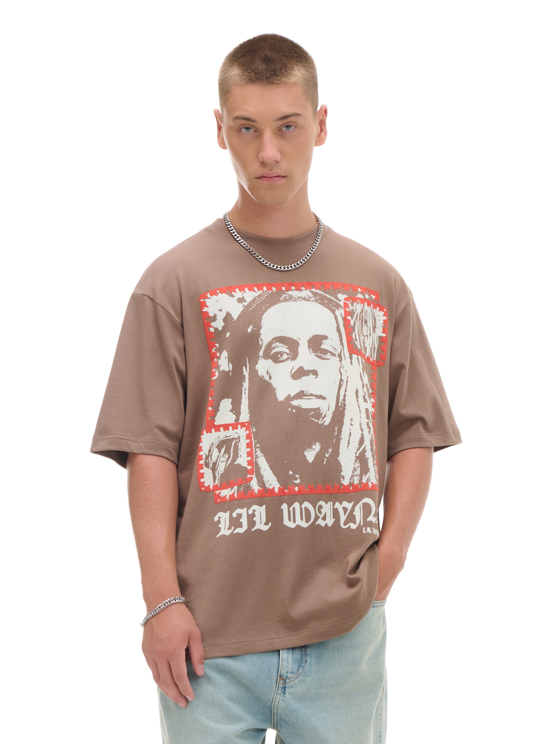 Cropp - T-shirt Con Stampa Lil Wayne - Beige