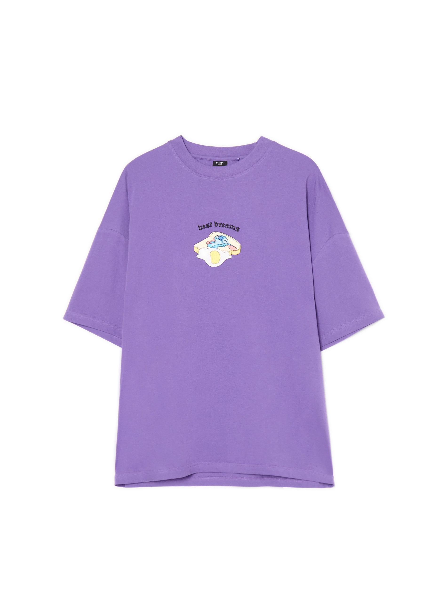 Cropp - Póló hímzett mintával Stitch - ibolyaszínű termék 2. képe