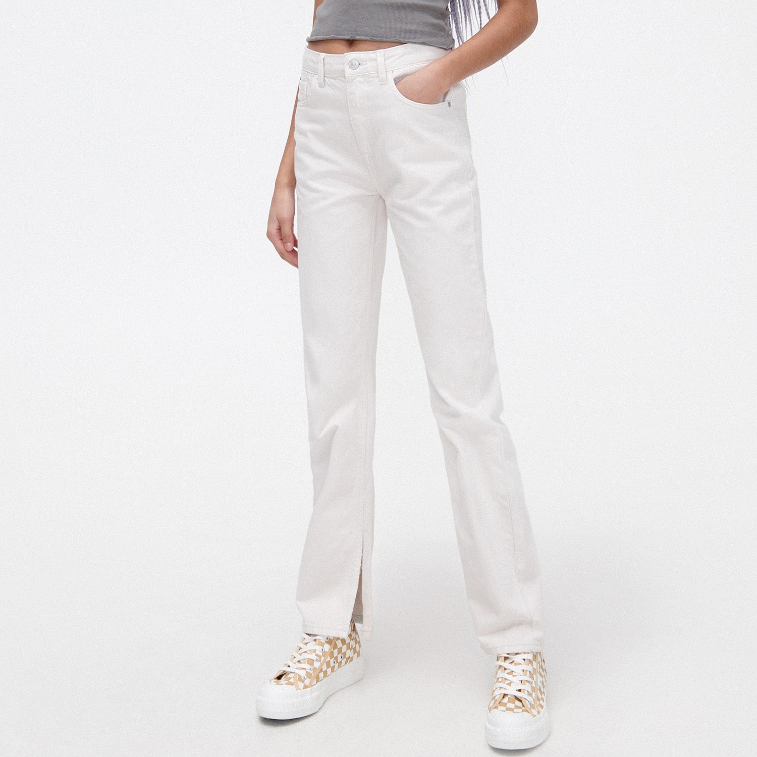 Cropp - blugi - ivory