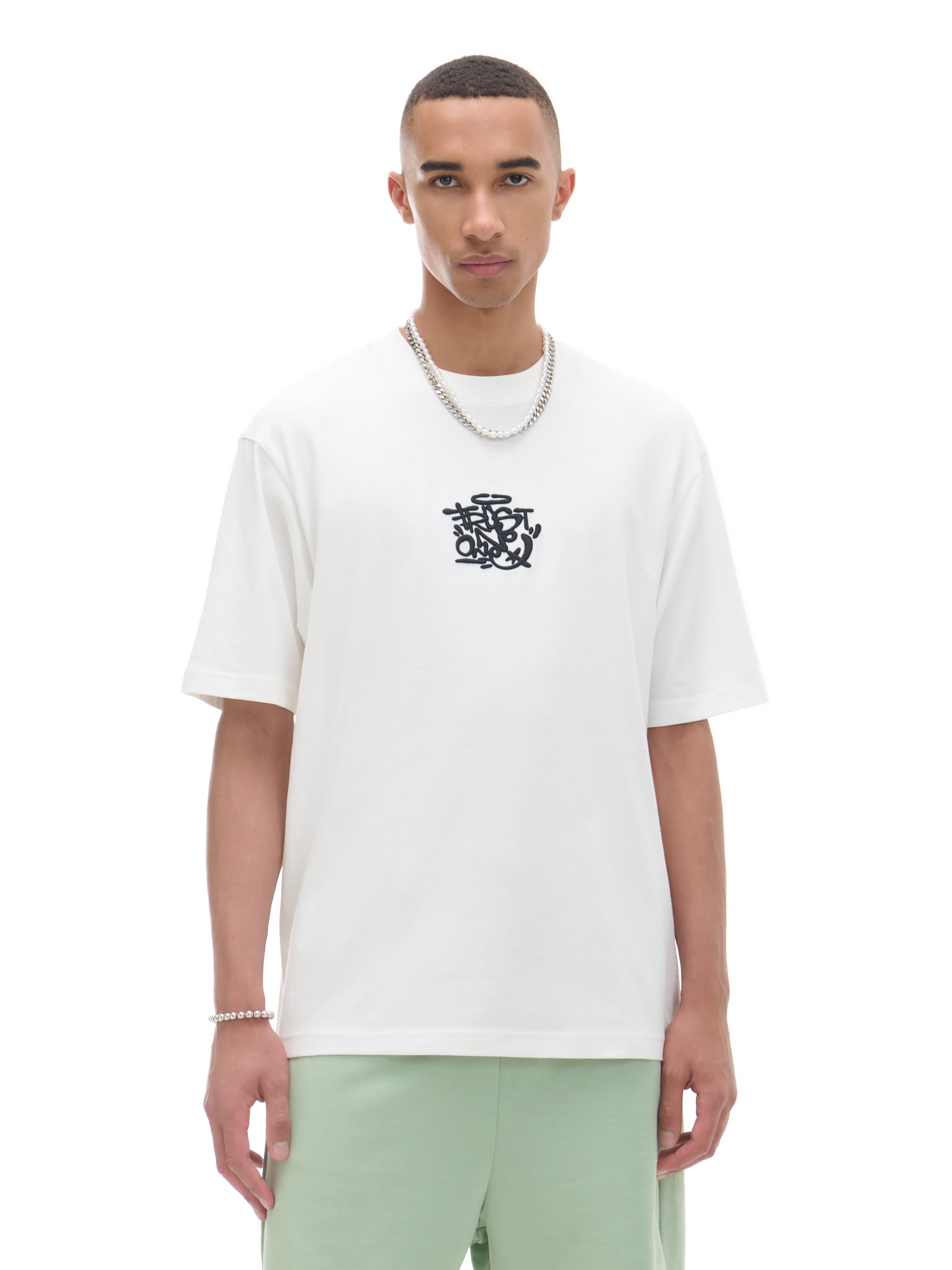 Cropp - Póló hímzett mintával - cream termék 2. képe