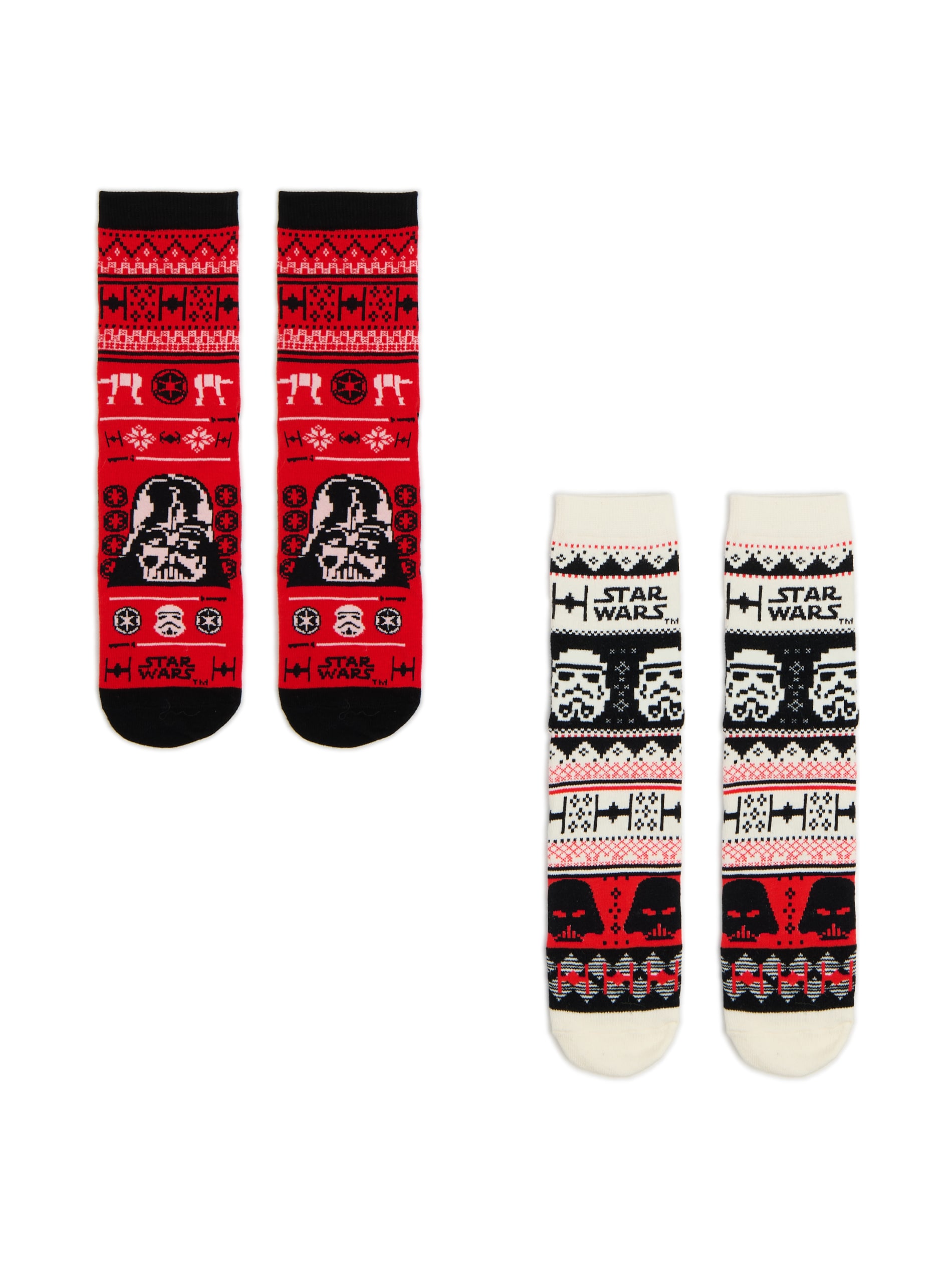 Cropp - Pack De 2 Pares De Calcetines Navideños Star Wars - Rojo