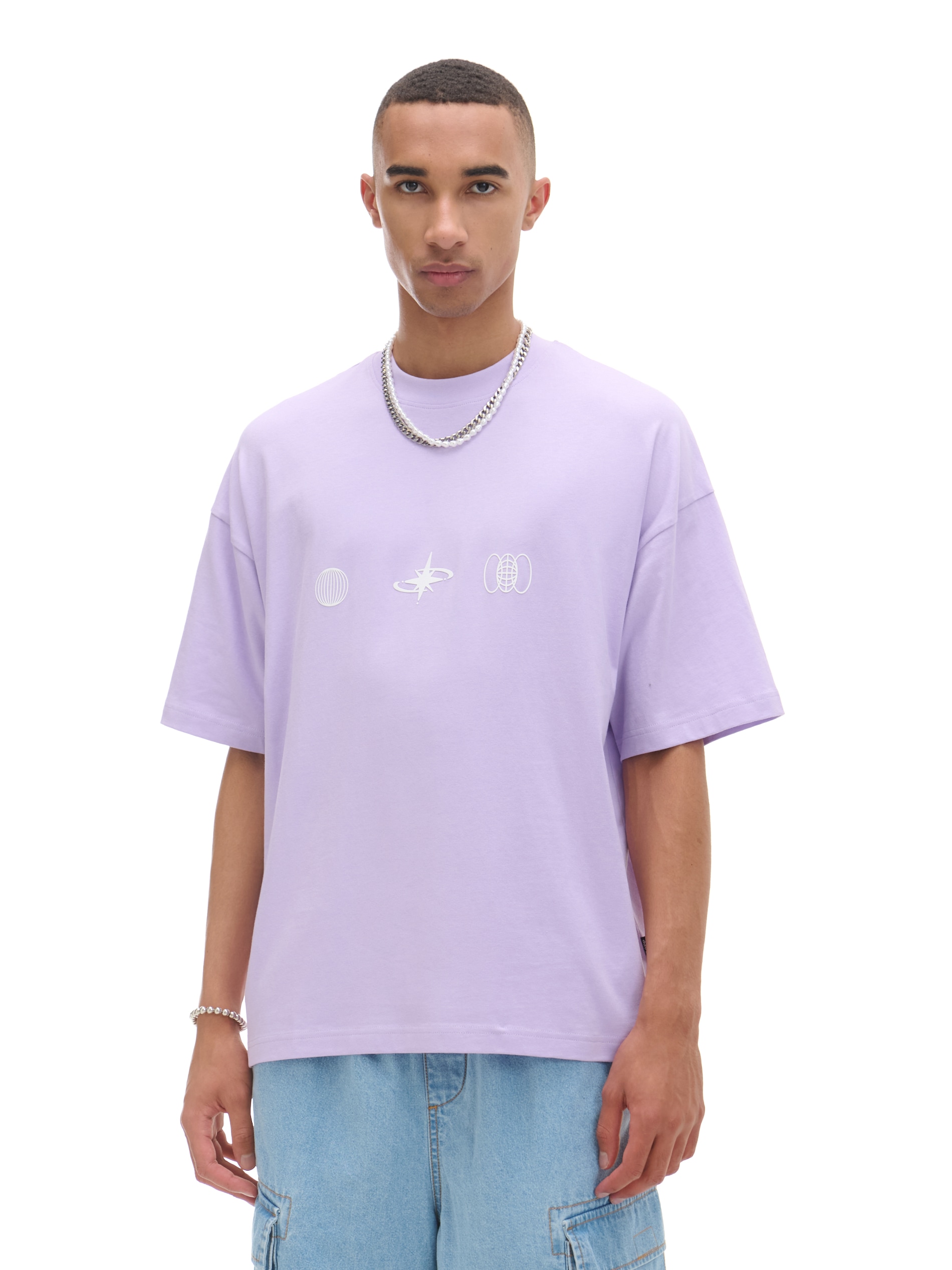 Cropp - T-shirt Con Stampa - Lavanda