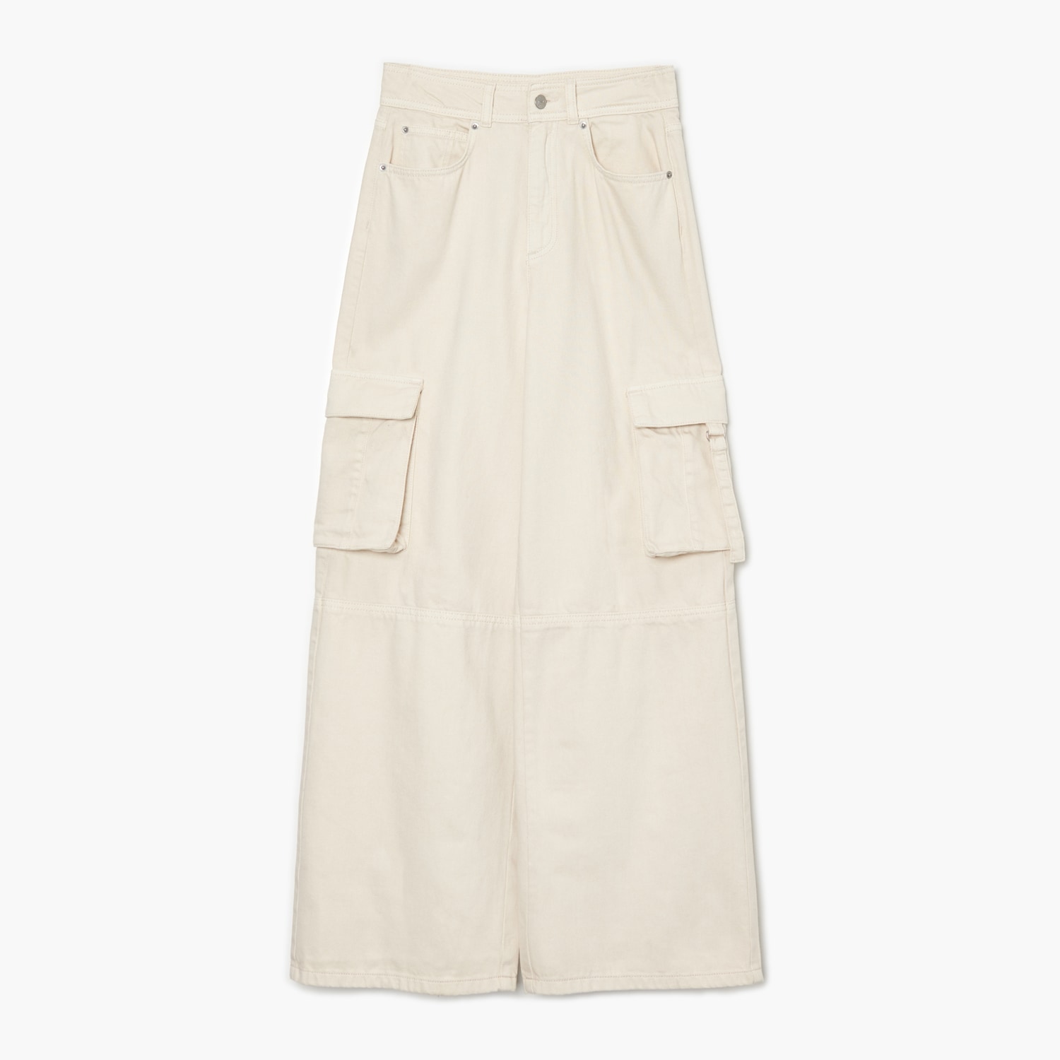 Cropp - blugi wide leg - ivory