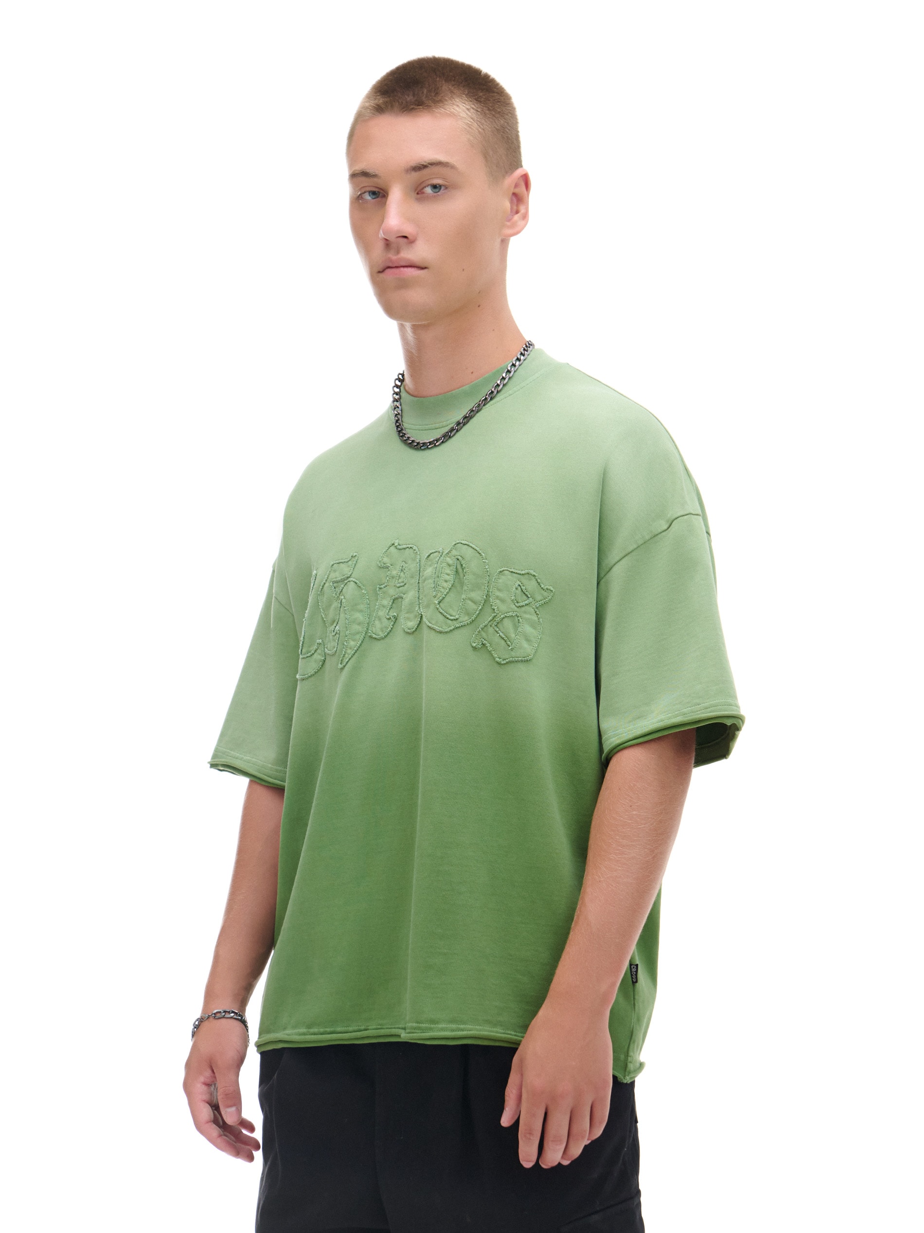 Cropp - T-shirt Con Ricamo - Verde Chiaro