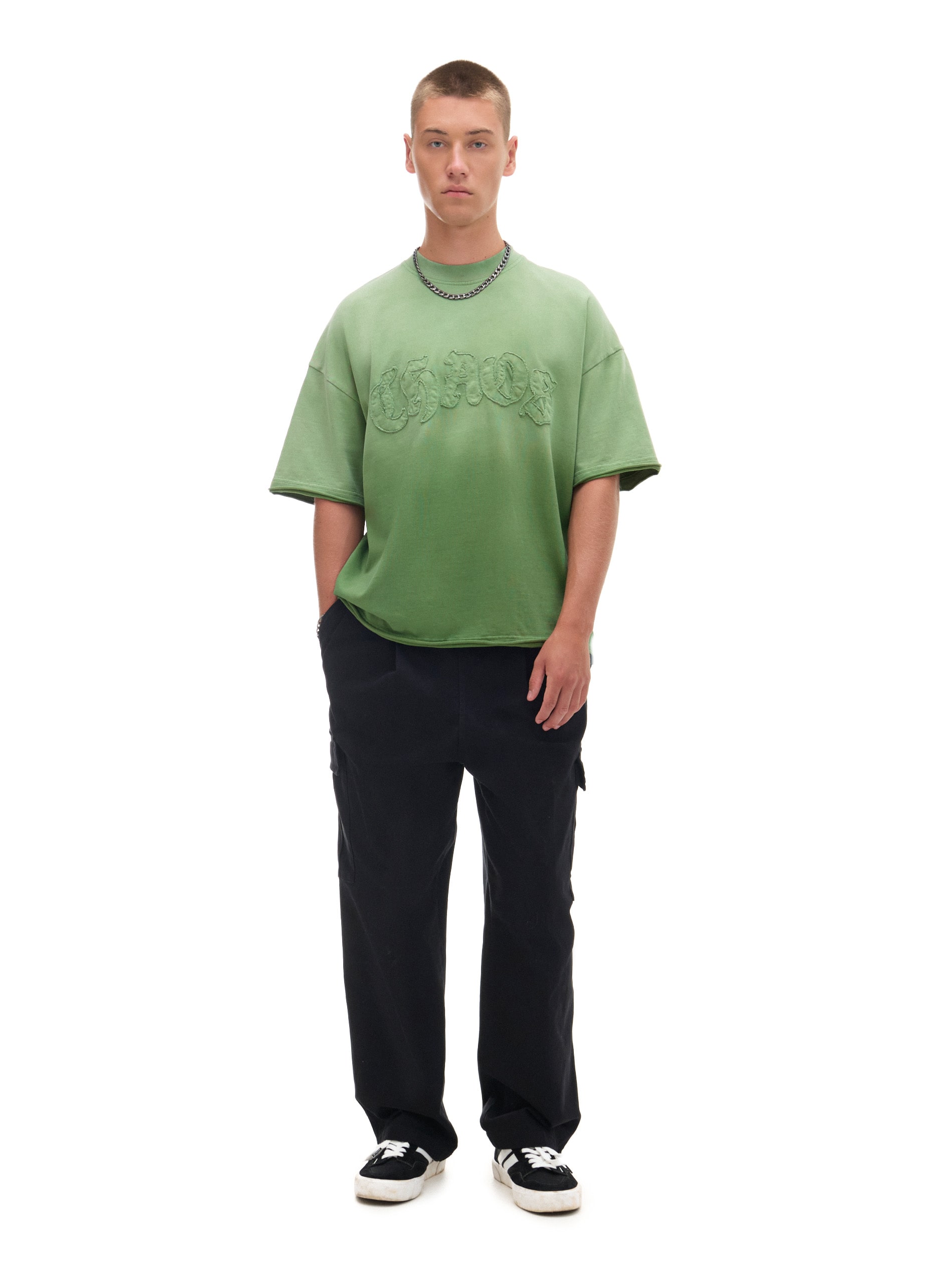 Cropp - T-shirt Con Ricamo - Verde Chiaro