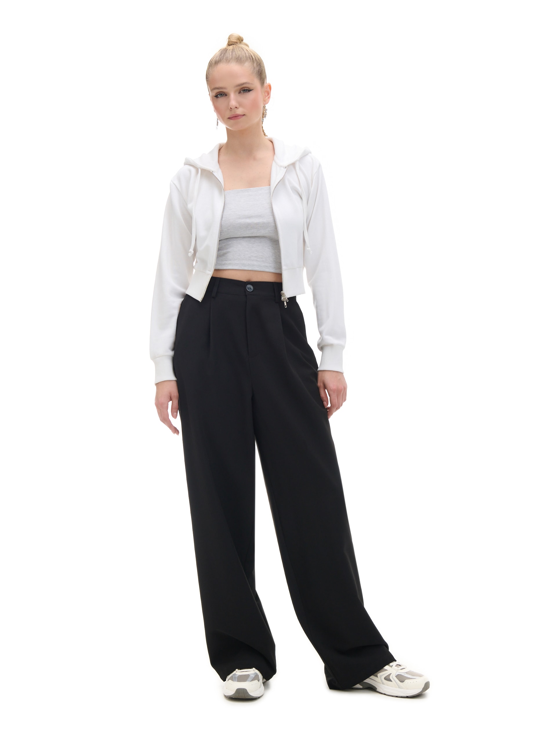 Cropp - Pantalón A Rayas - Negro