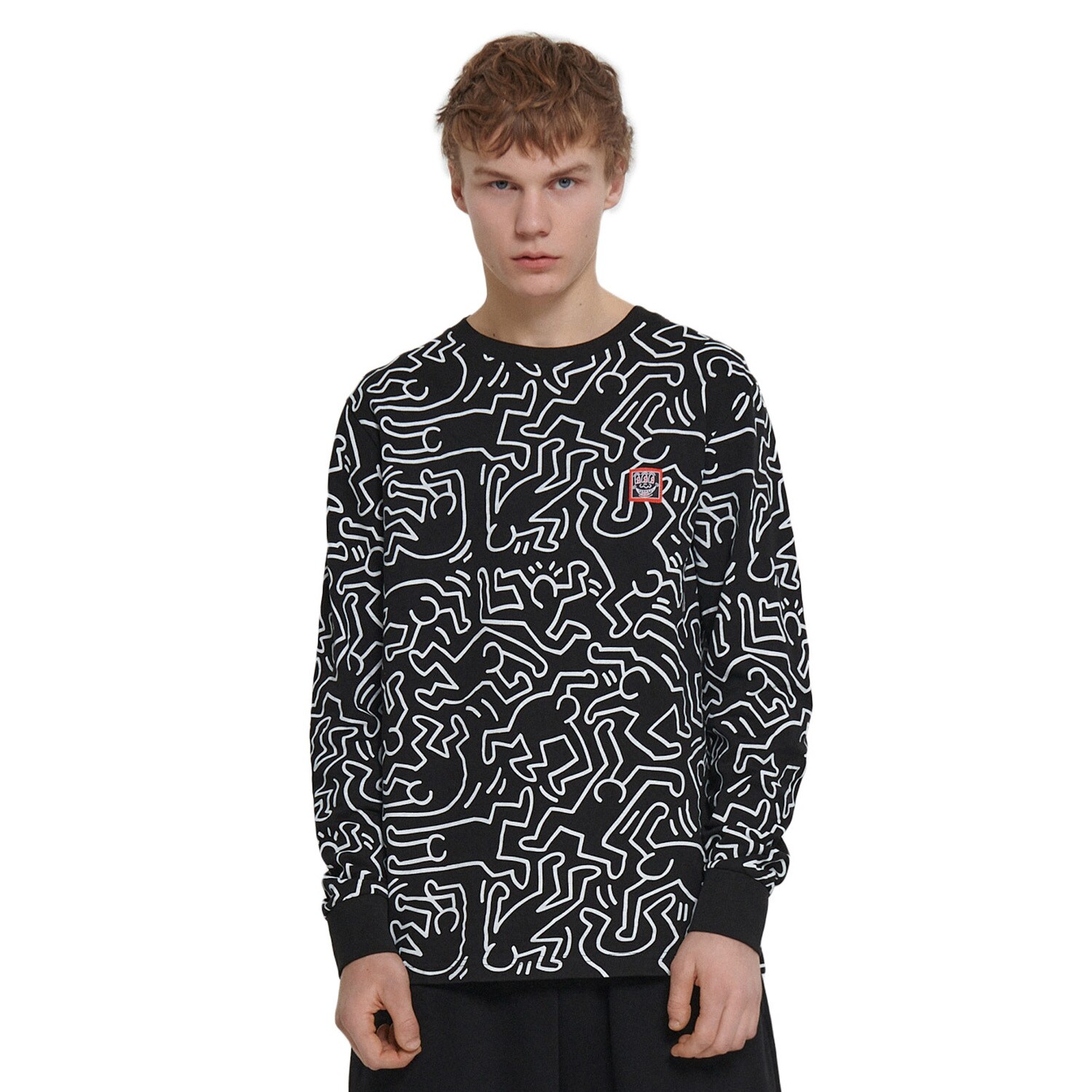 Cropp - Tricou cu maneca lunga Keith Haring - Negru